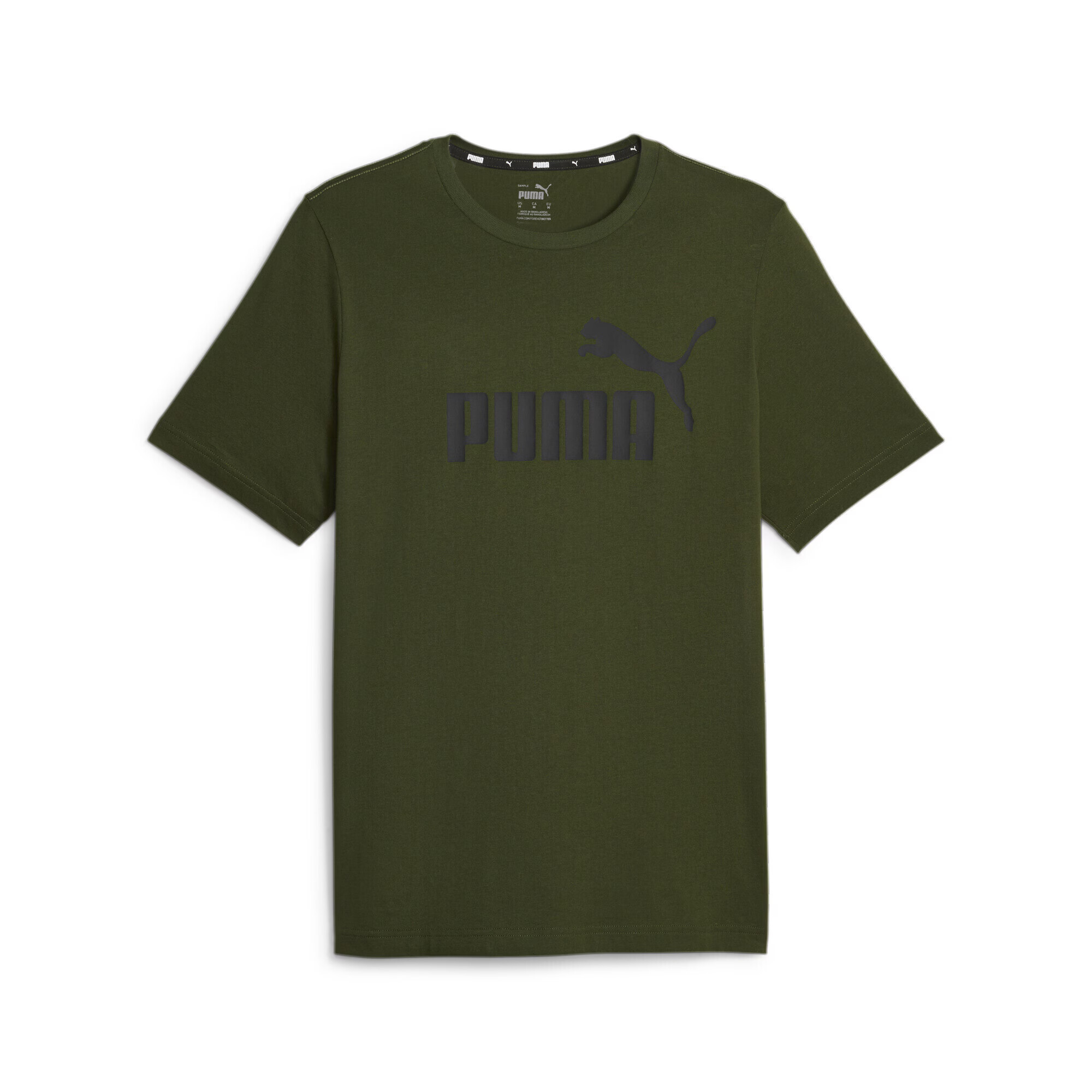 PUMA Tricou 'Essential' verde închis / negru - Pled.ro