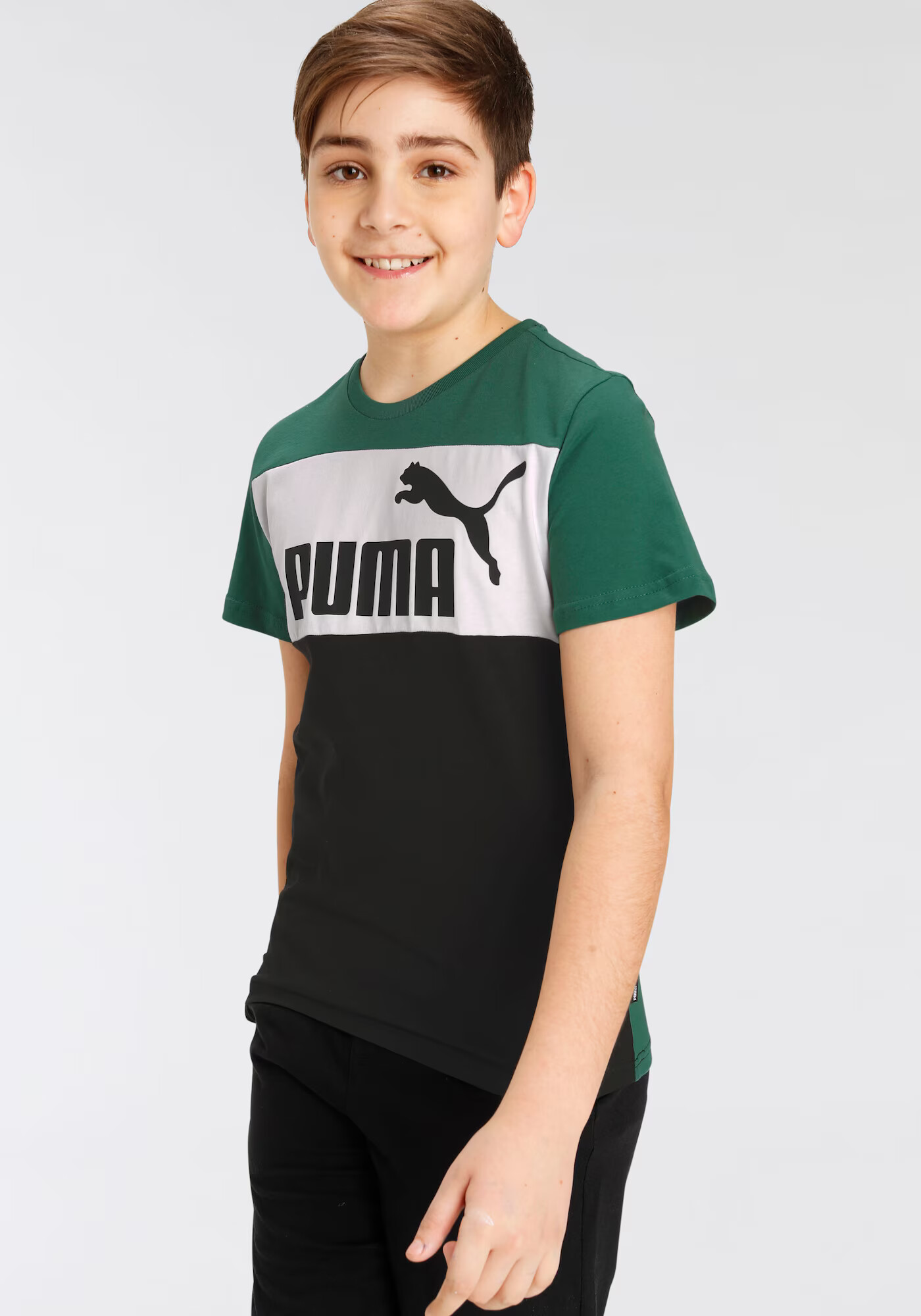 PUMA Tricou verde / negru / alb - Pled.ro