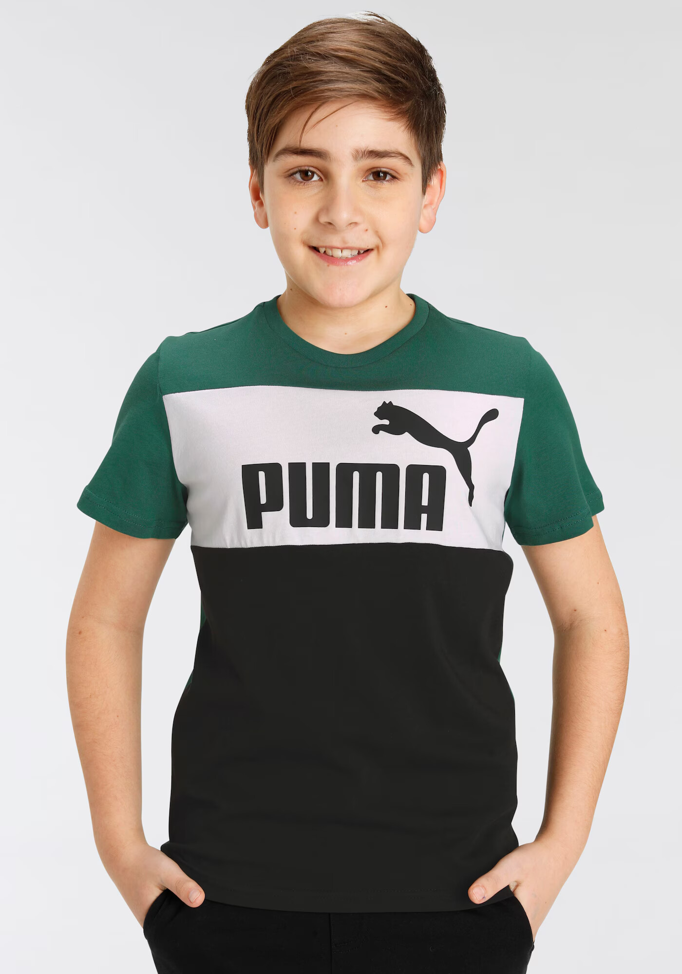 PUMA Tricou verde / negru / alb - Pled.ro