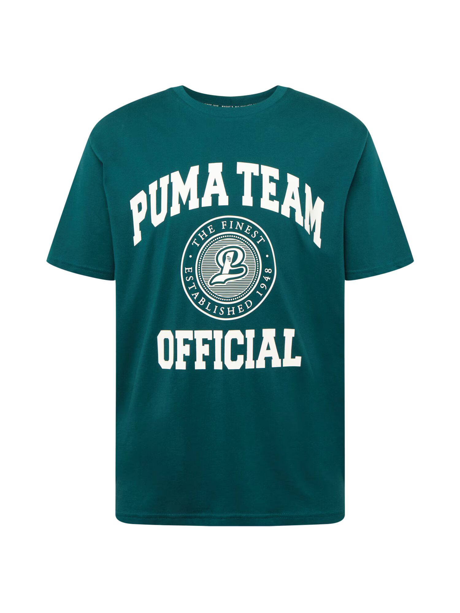 PUMA Tricou verde smarald / alb - Pled.ro