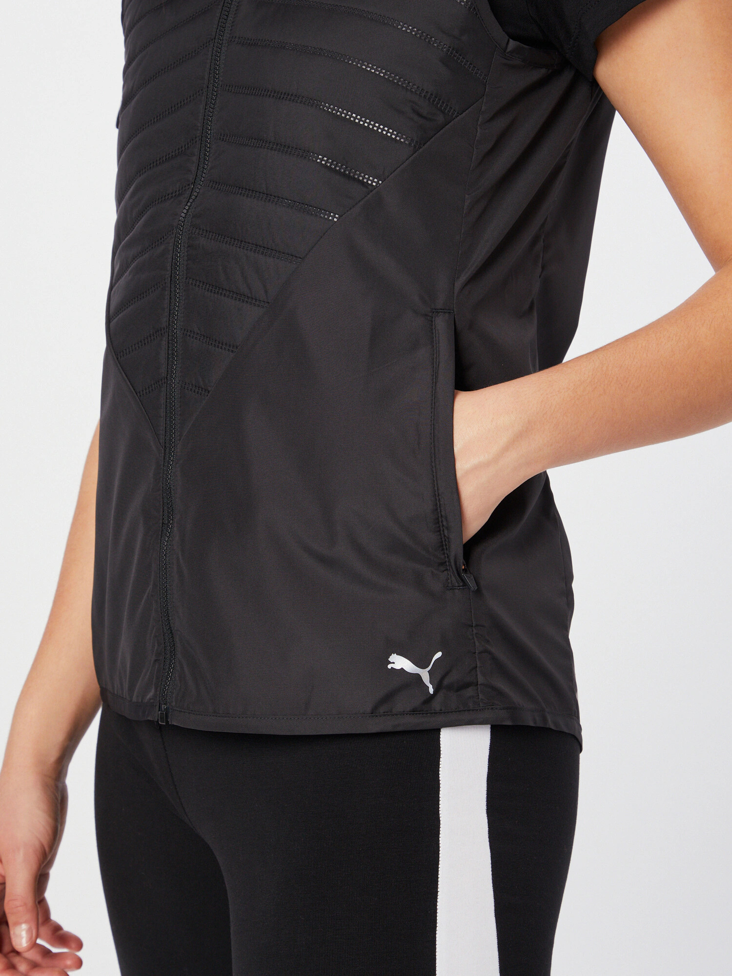 PUMA Vestă sport gri deschis / negru - Pled.ro