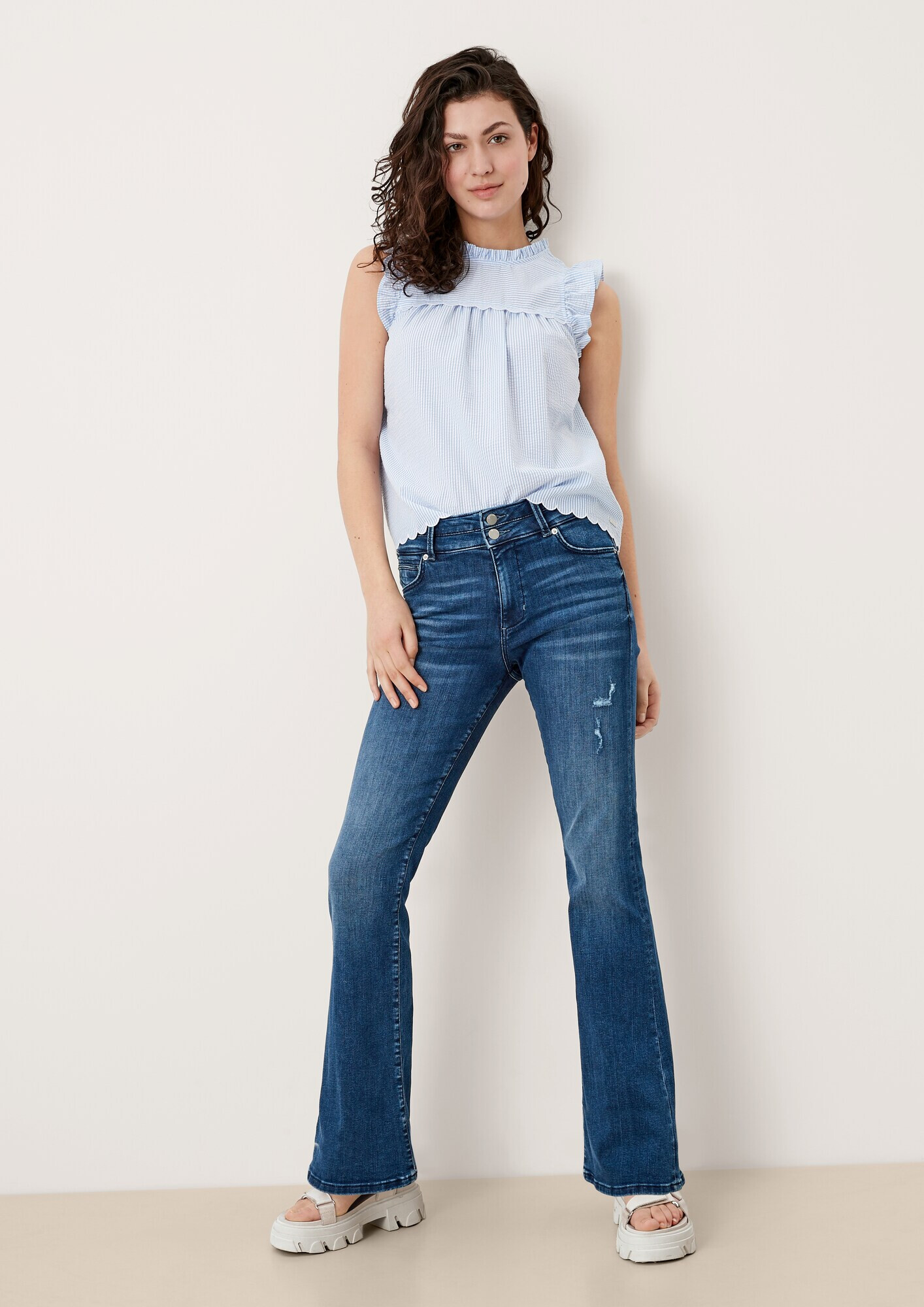 QS by s.Oliver Jeans albastru denim - Pled.ro