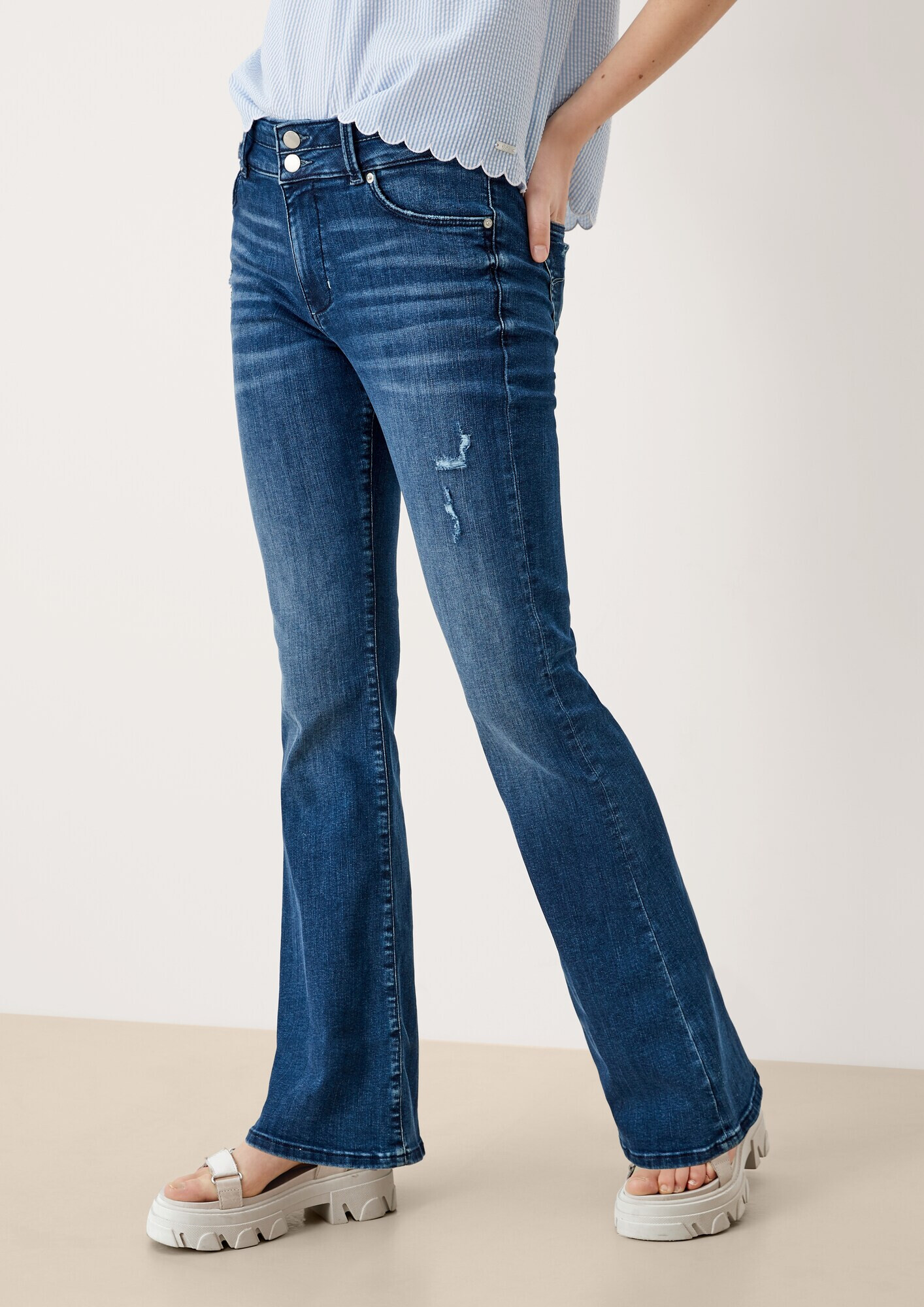 QS by s.Oliver Jeans albastru denim - Pled.ro