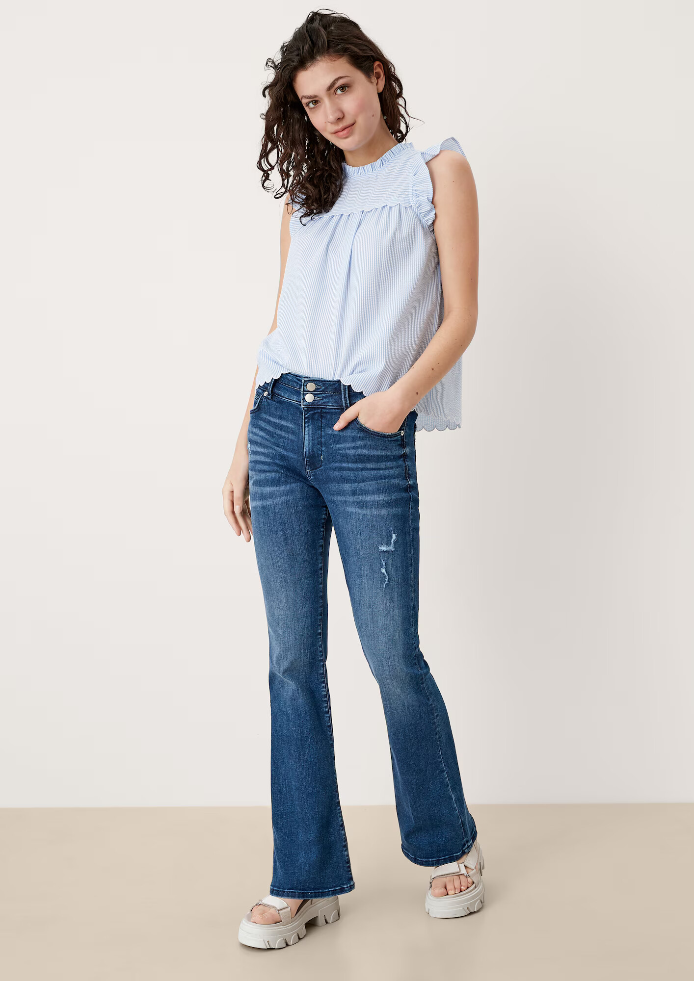 QS by s.Oliver Jeans albastru denim - Pled.ro