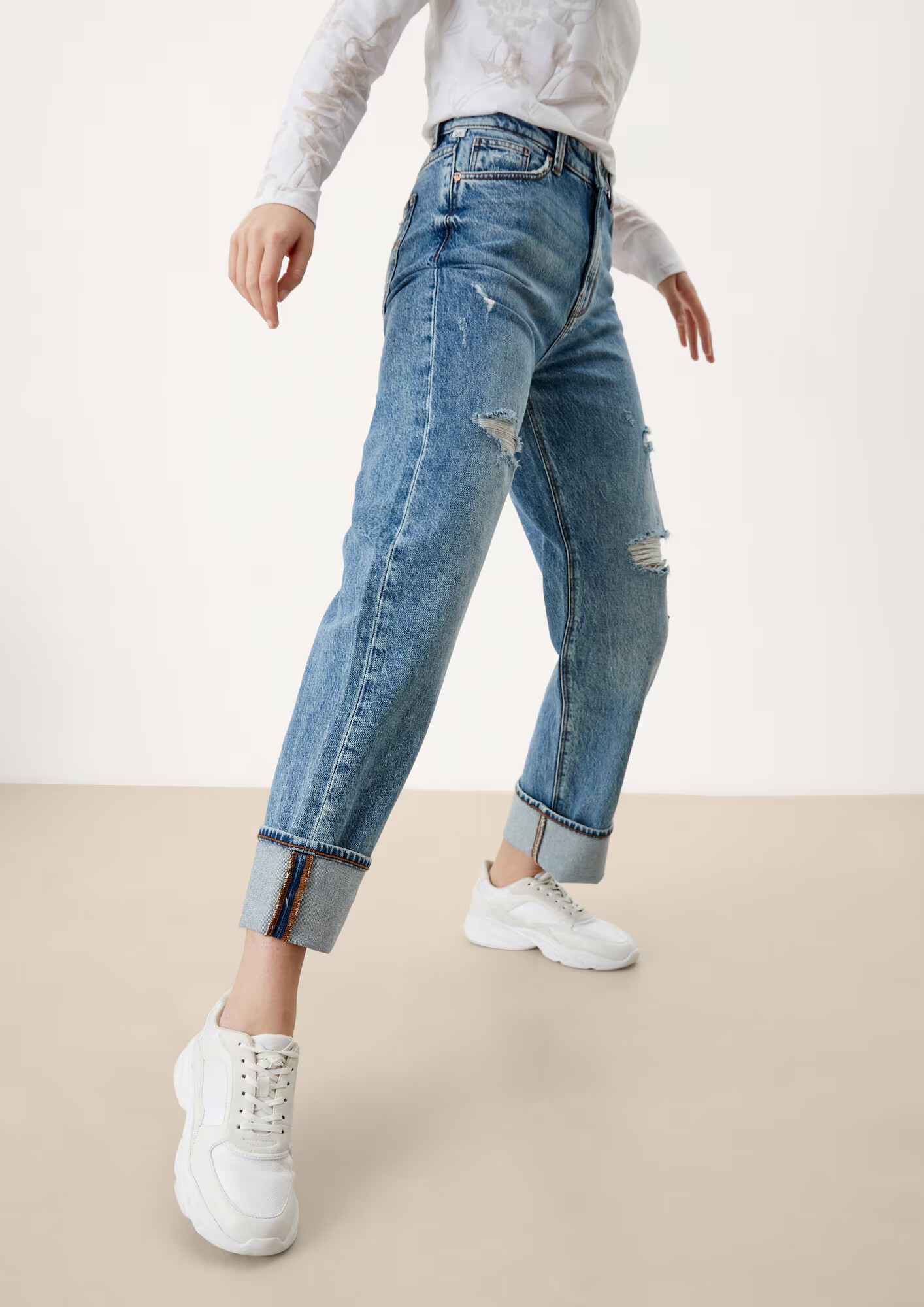 QS by s.Oliver Jeans albastru denim - Pled.ro