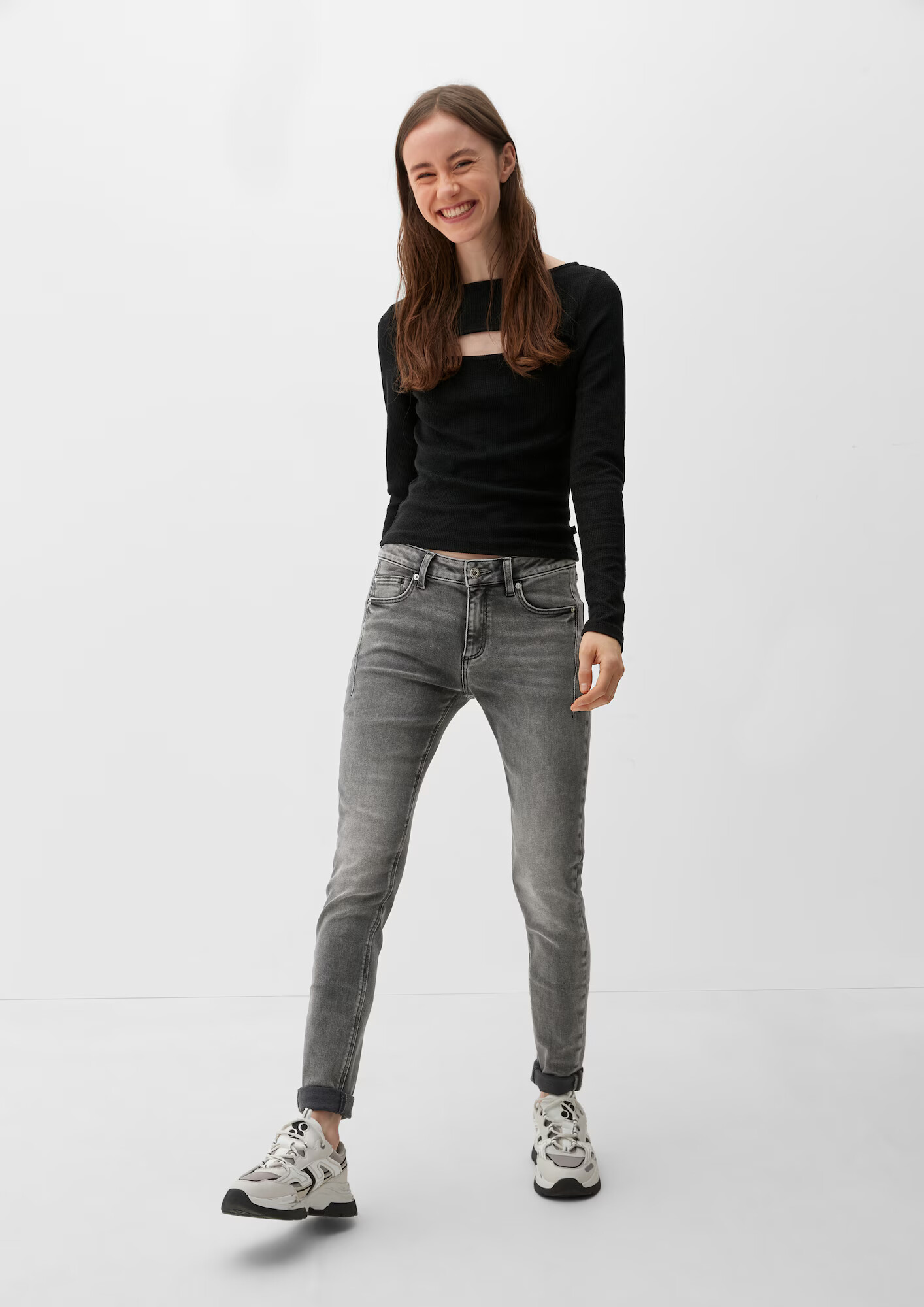 QS by s.Oliver Jeans gri denim - Pled.ro