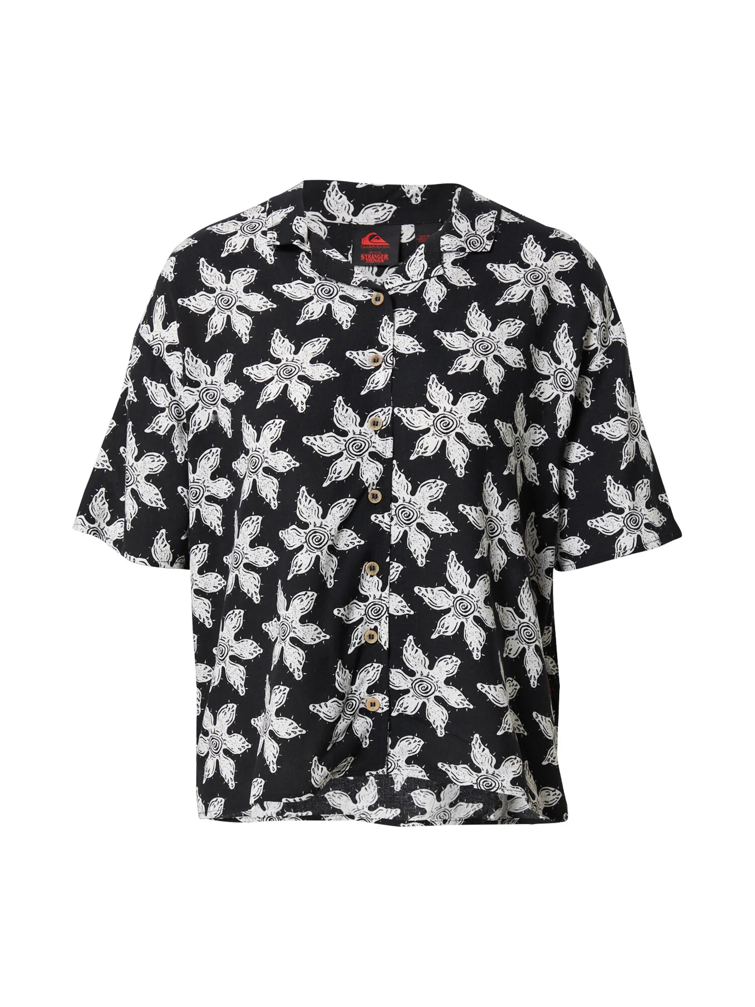 QUIKSILVER Bluză negru / alb - Pled.ro