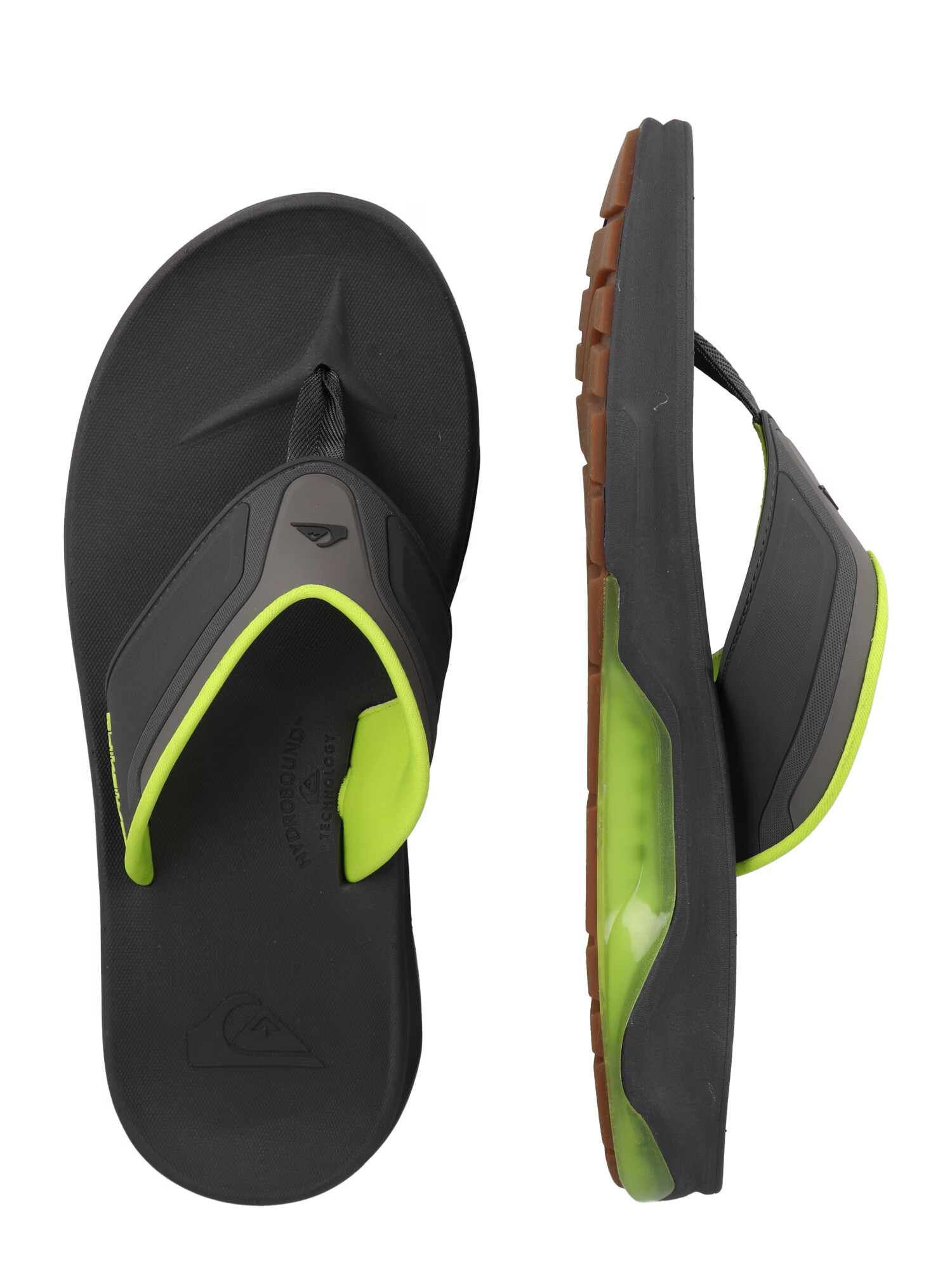 QUIKSILVER Flip-flops gri / verde limetă - Pled.ro