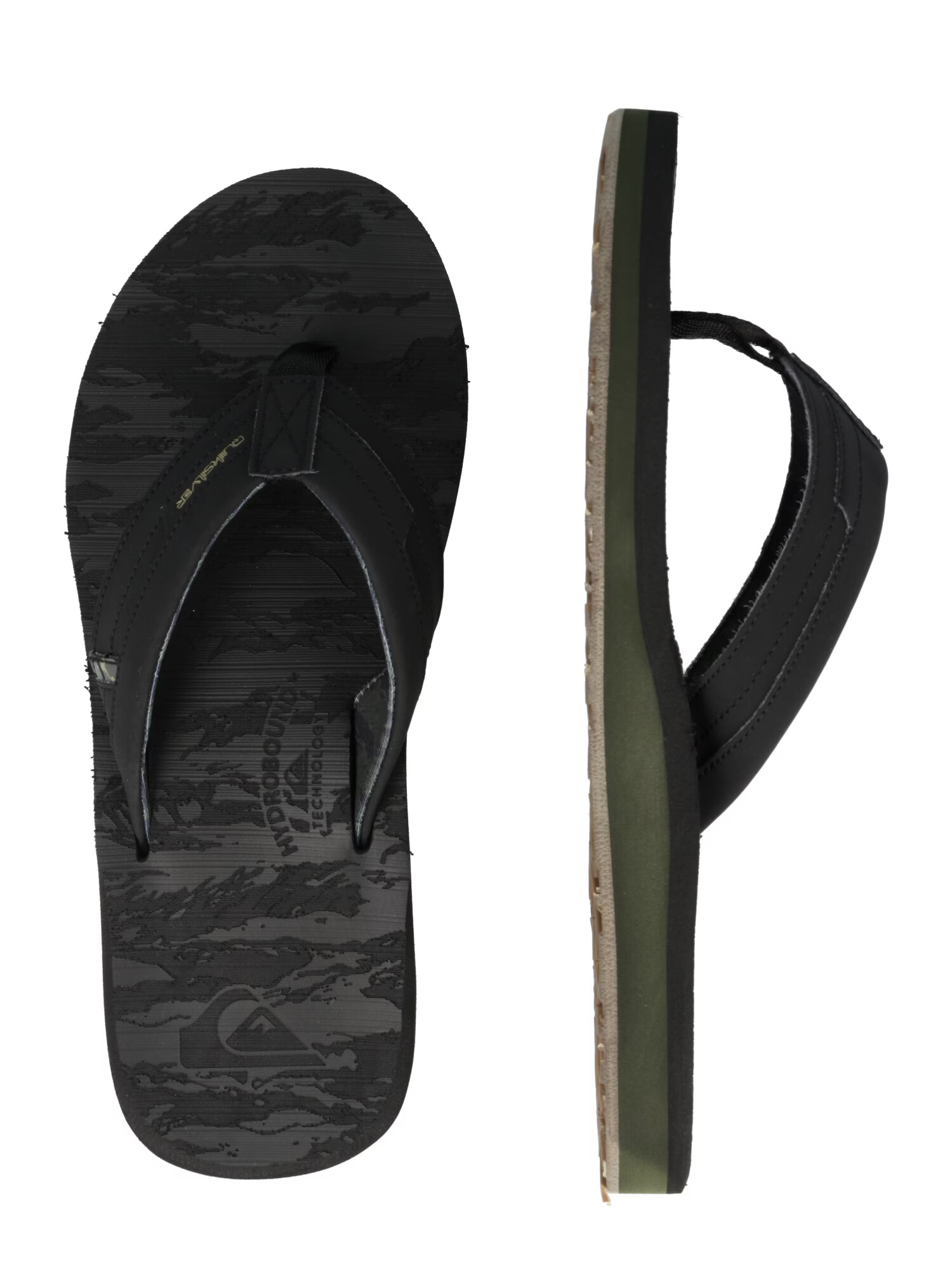 QUIKSILVER Flip-flops 'ISLAND OASIS SQUISH' bej / negru - Pled.ro