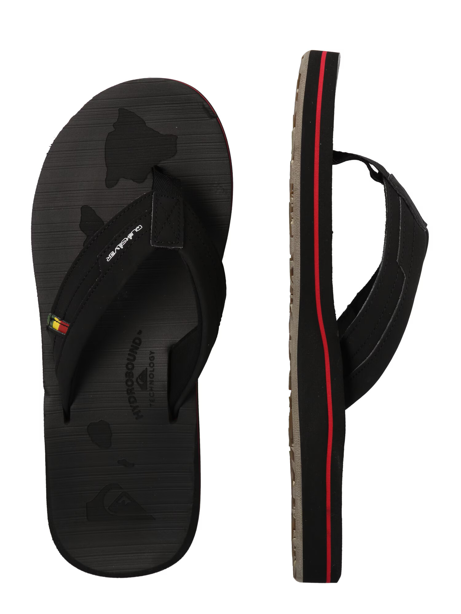 QUIKSILVER Flip-flops 'ISLAND OASIS SQUISH' galben / roșu / negru - Pled.ro