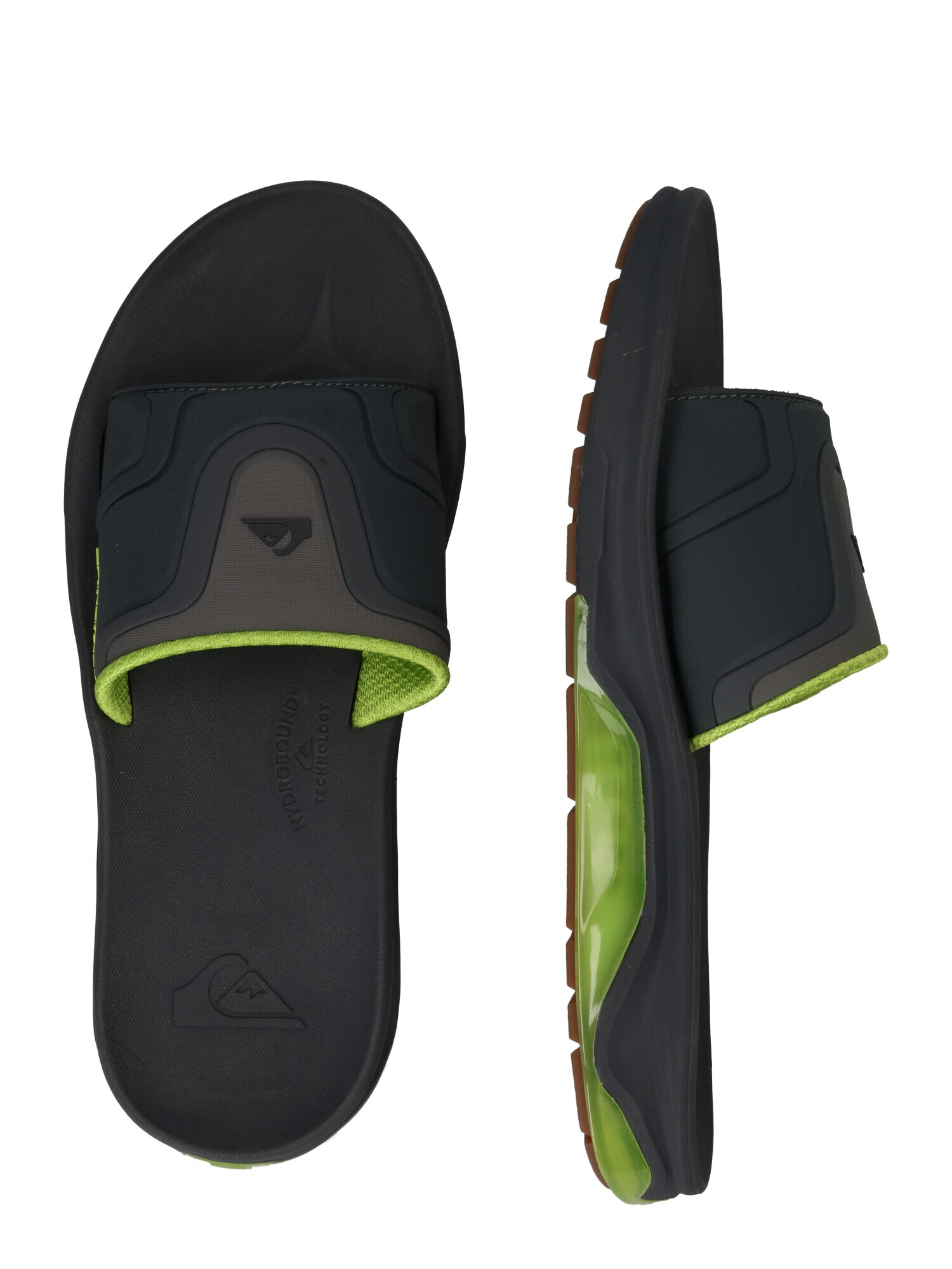 QUIKSILVER Flip-flops 'MATHODIC' gri metalic / verde limetă - Pled.ro