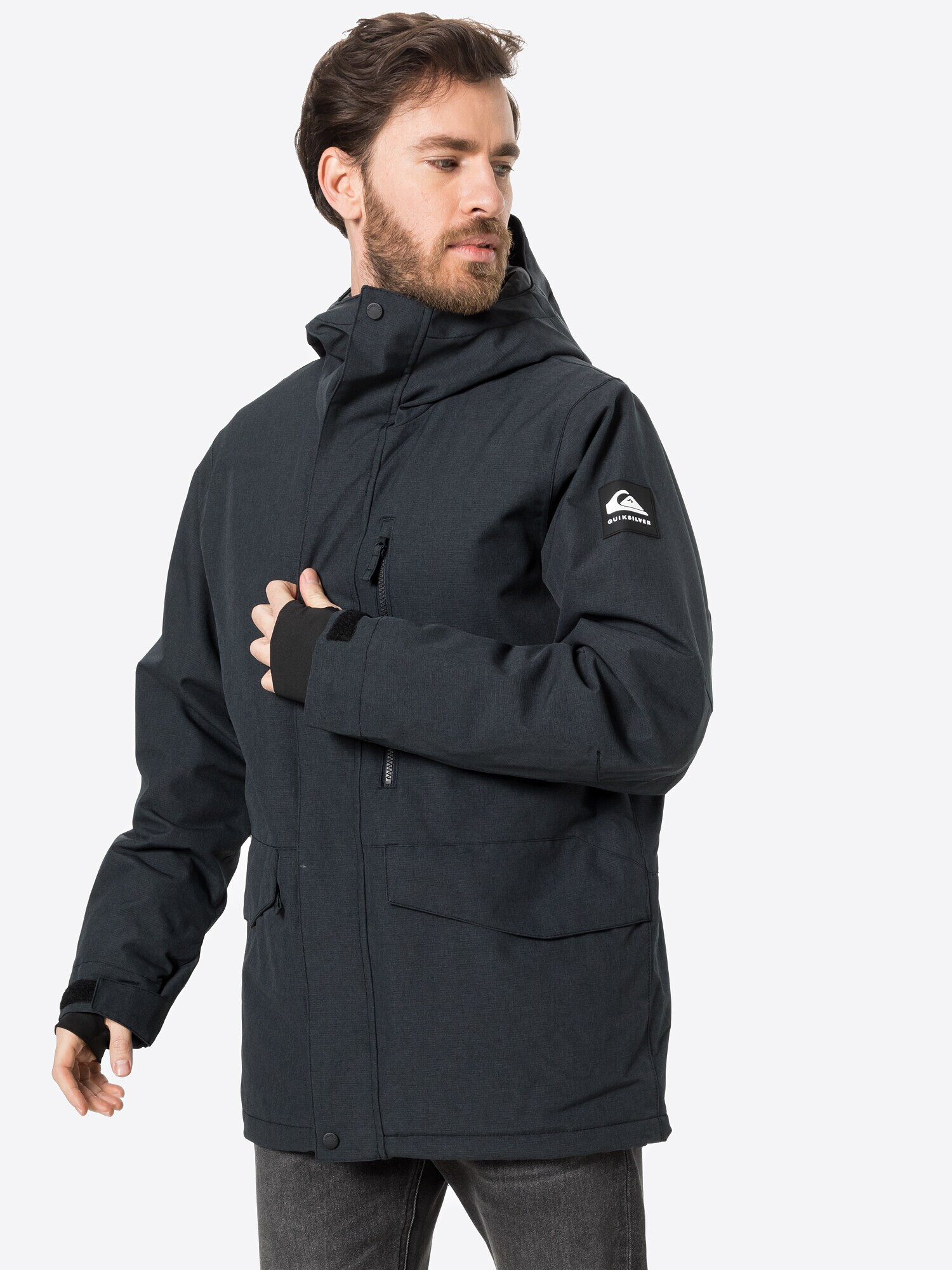 QUIKSILVER Geacă outdoor 'MISSION SOLID' negru amestecat - Pled.ro