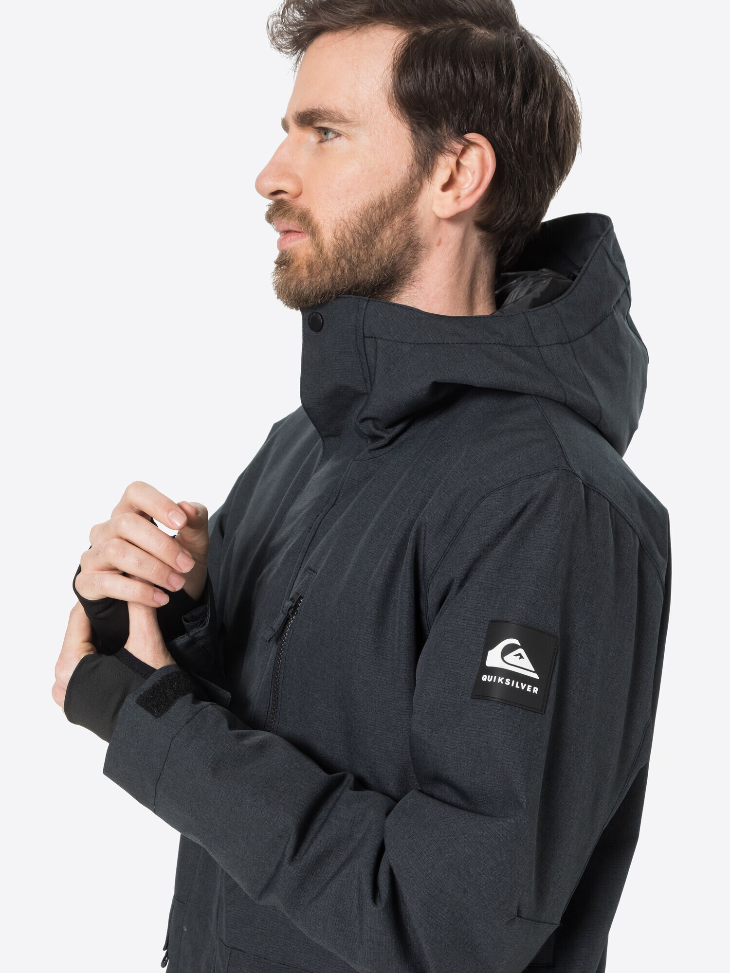 QUIKSILVER Geacă outdoor 'MISSION SOLID' negru amestecat - Pled.ro