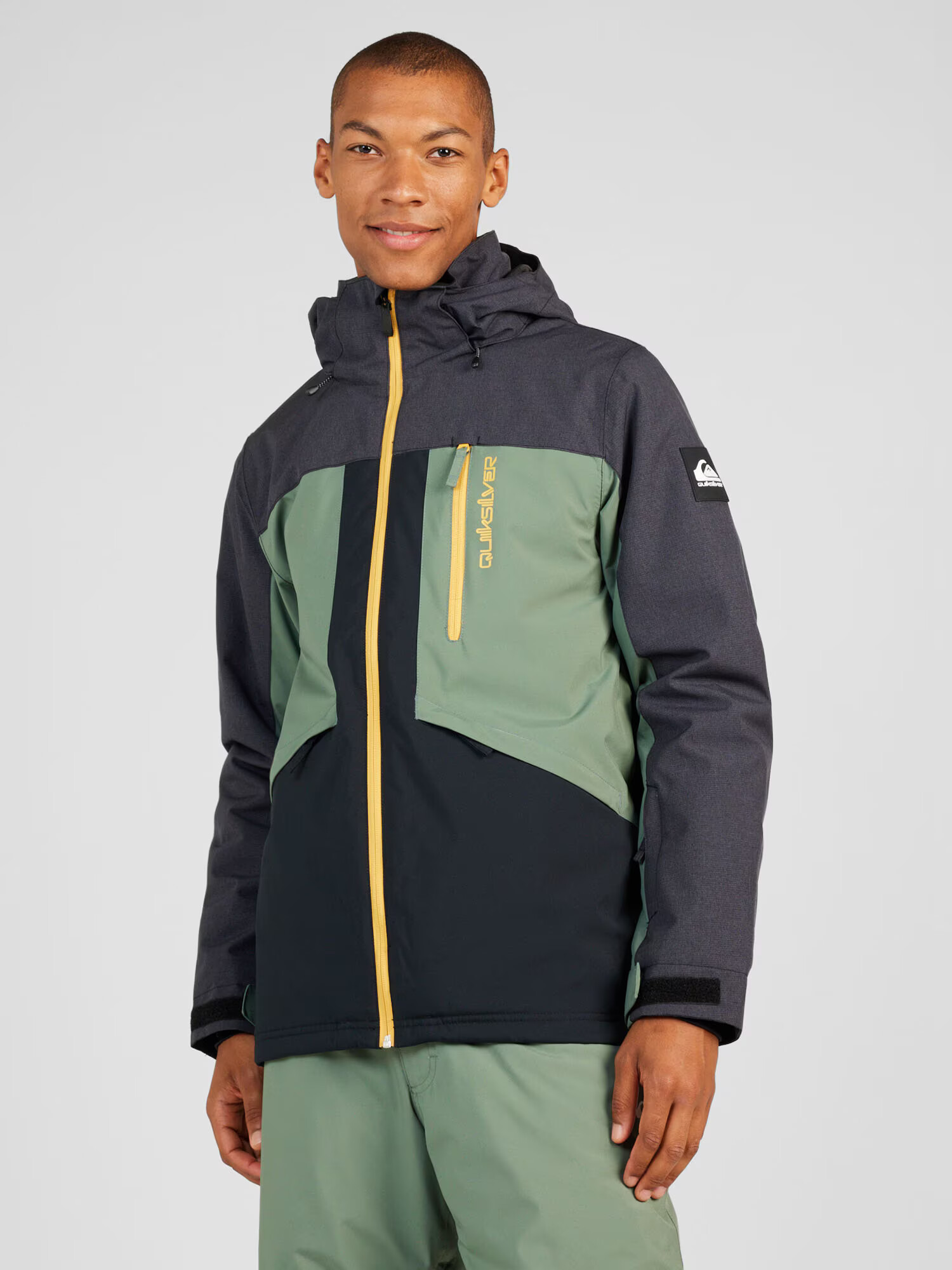 QUIKSILVER Geacă sport 'Dawson' galben / gri grafit / verde / negru - Pled.ro