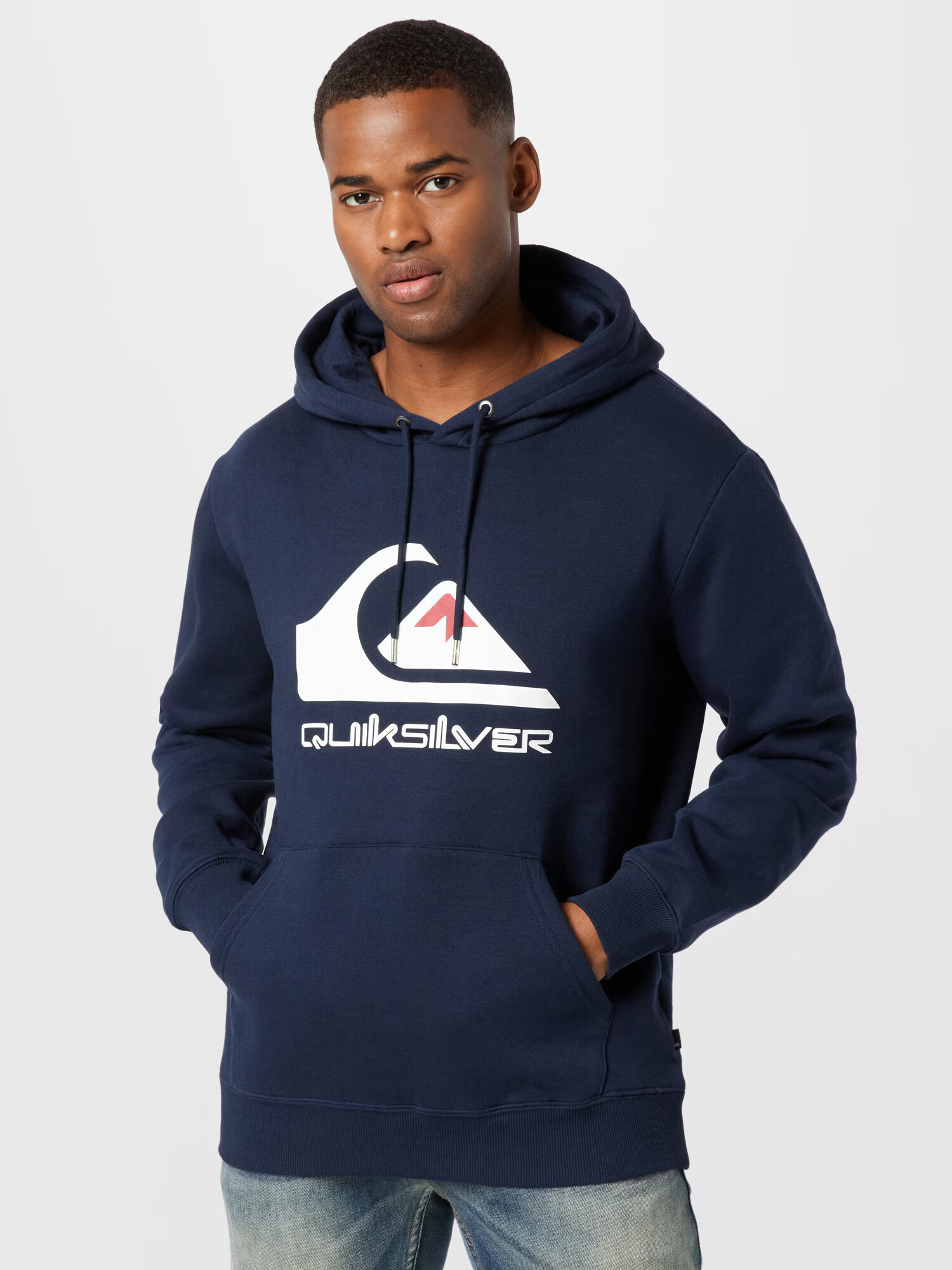 QUIKSILVER Hanorac sport bleumarin / roșu / alb - Pled.ro