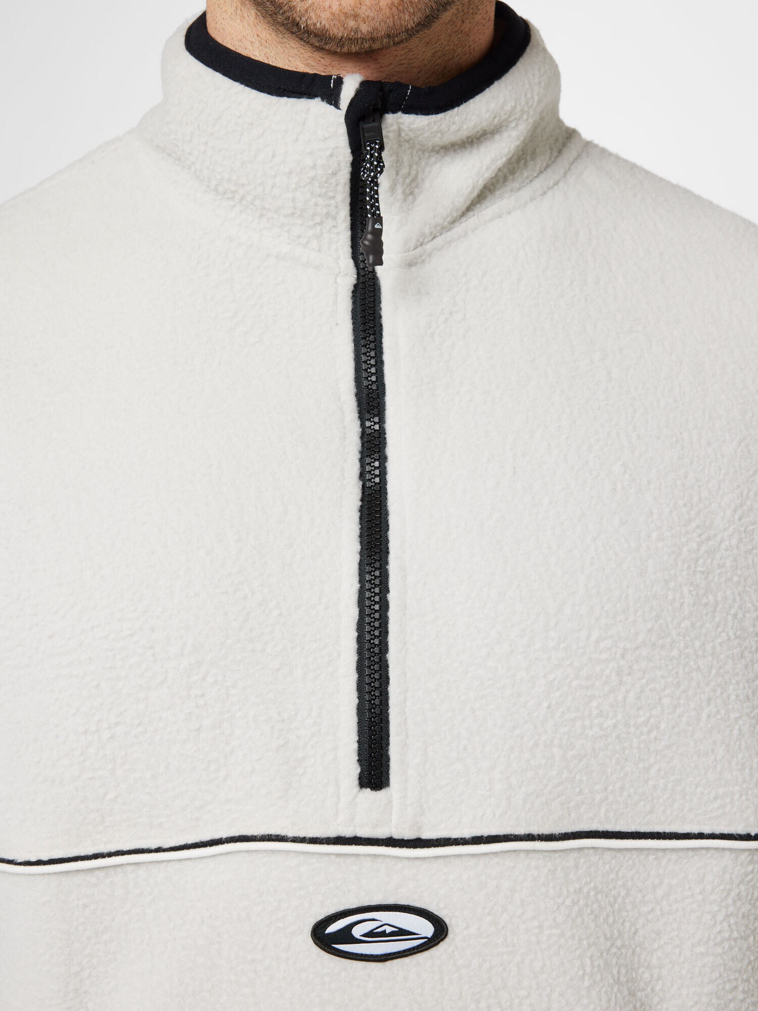 QUIKSILVER Jachetă fleece 'SATURN' gri deschis / negru - Pled.ro