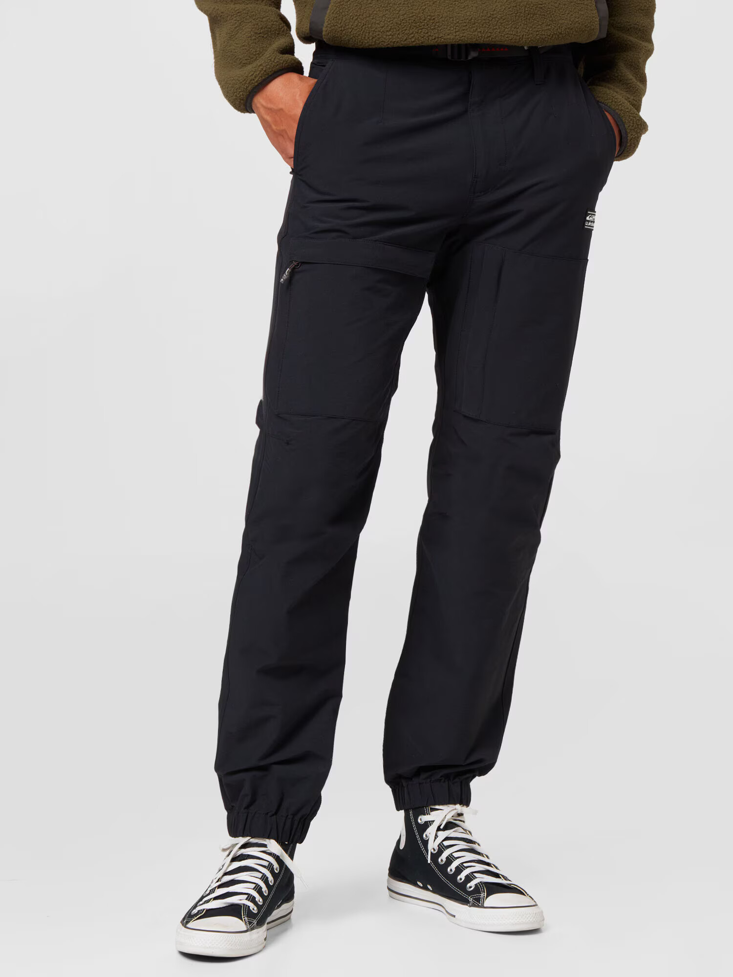 QUIKSILVER Pantaloni outdoor 'Sea Bed' negru / alb - Pled.ro