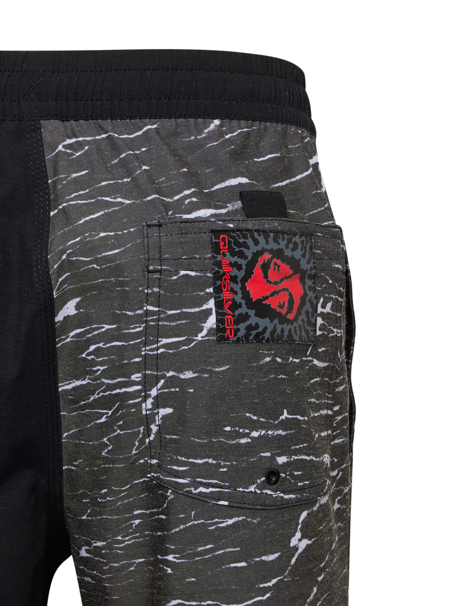 QUIKSILVER Pantaloni scurți apă '1986 VOLLEY' negru / alb - Pled.ro