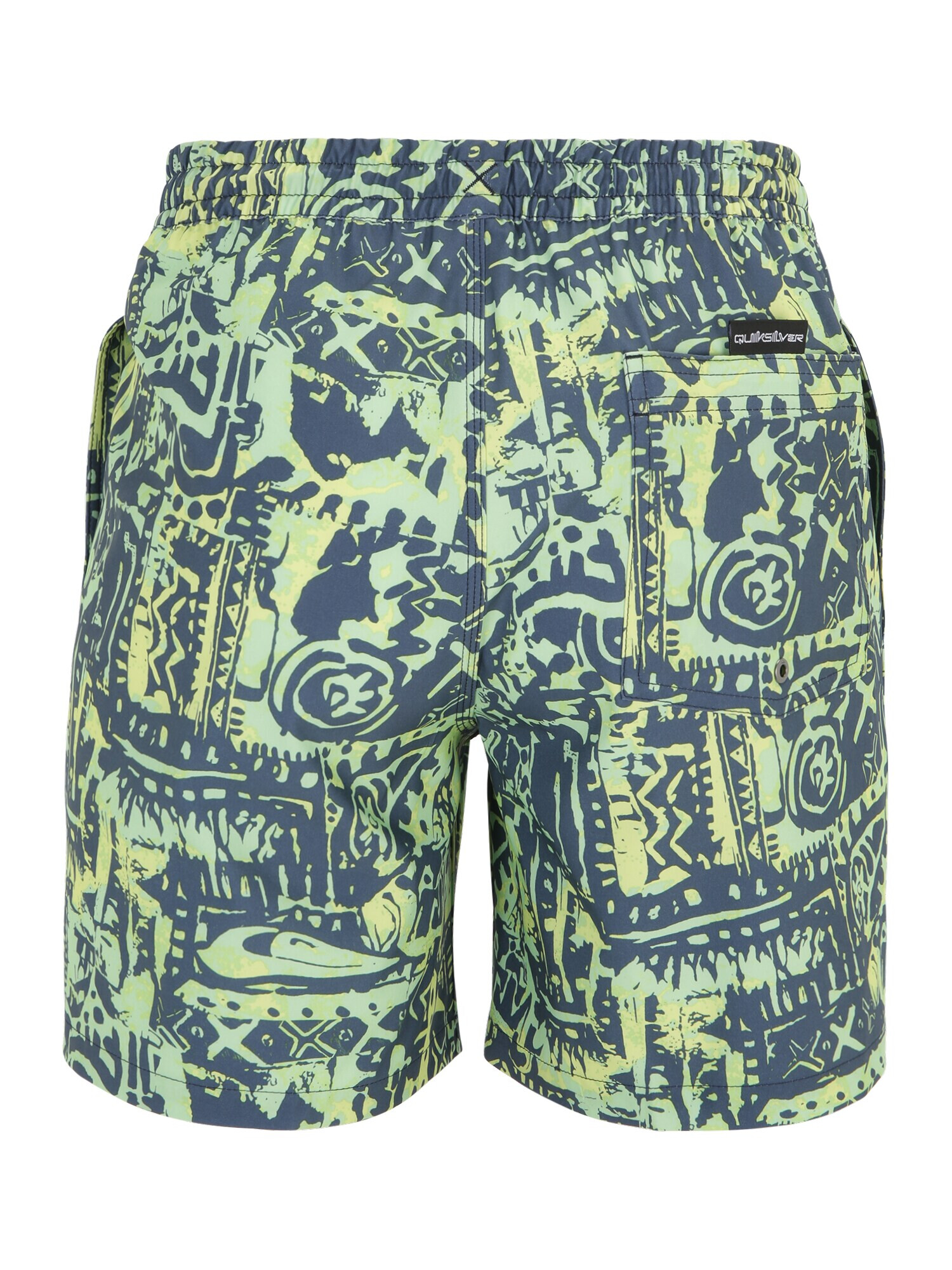 QUIKSILVER Pantaloni scurți apă albastru porumbel / galben / verde deschis - Pled.ro