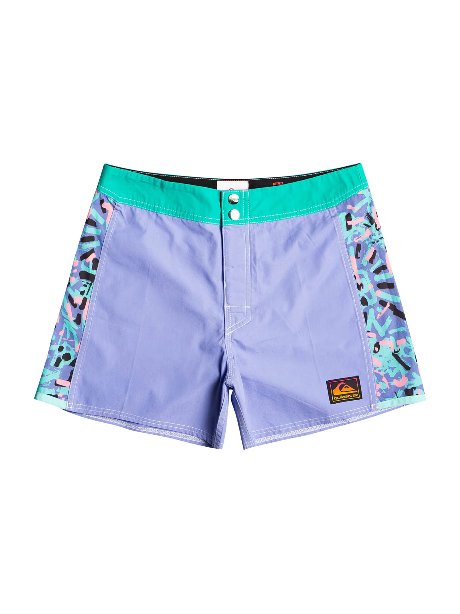 QUIKSILVER Pantaloni scurți apă 'LENORA' verde jad / albastru violet / negru / alb - Pled.ro