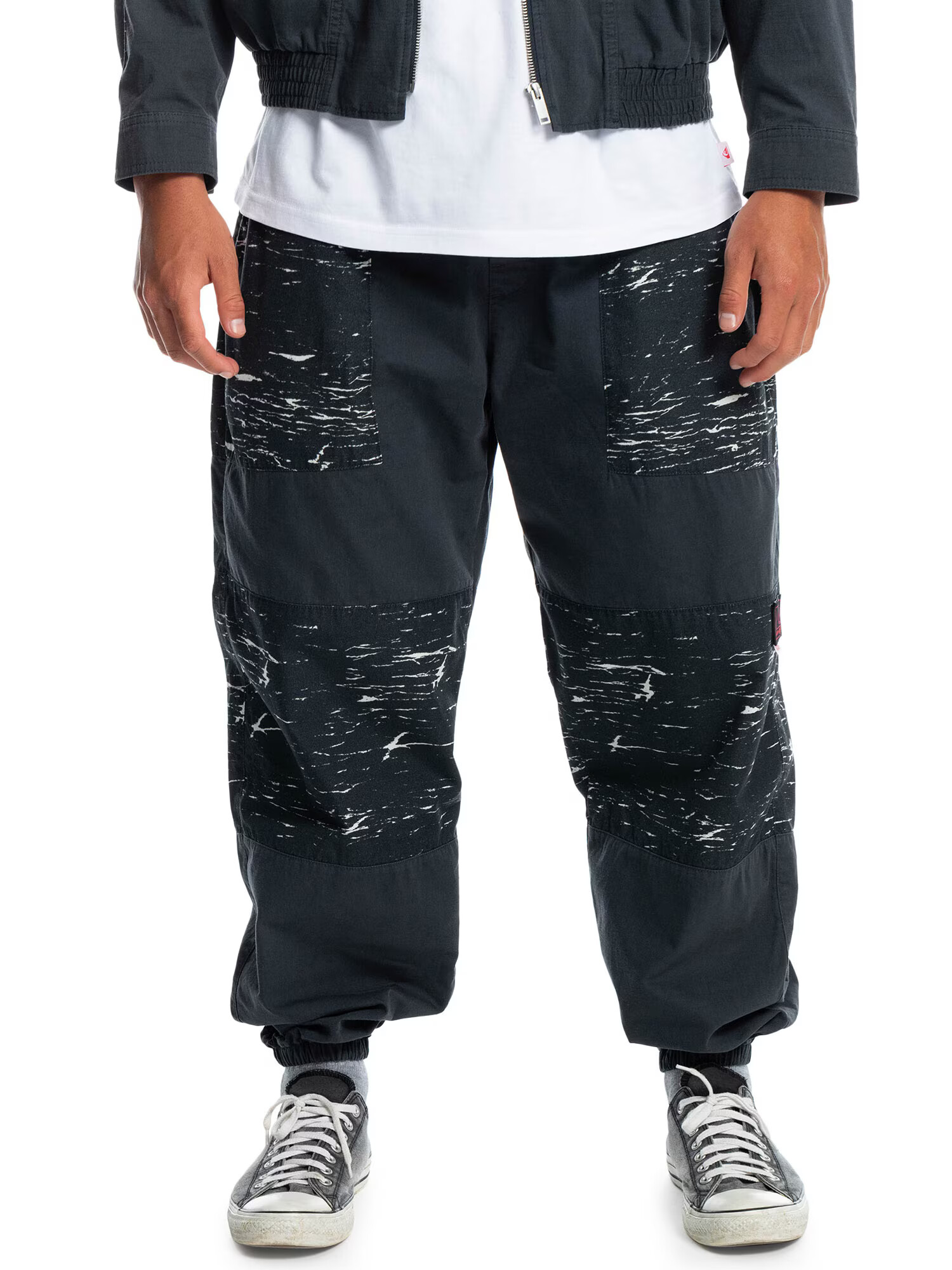 QUIKSILVER Pantaloni sport roșu / negru / alb - Pled.ro