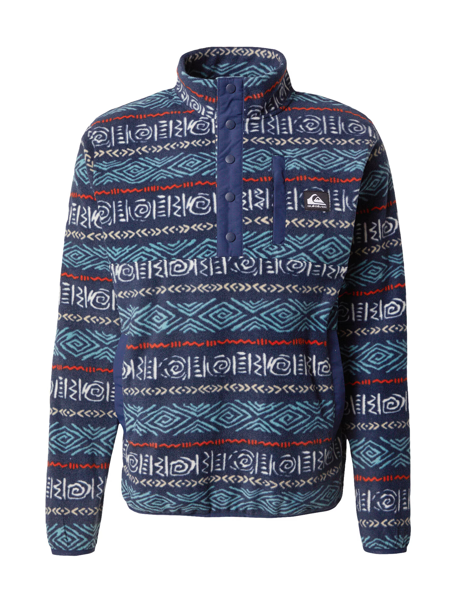 QUIKSILVER Pulovere sport 'No Destination' bleumarin / turcoaz / roșu / alb - Pled.ro