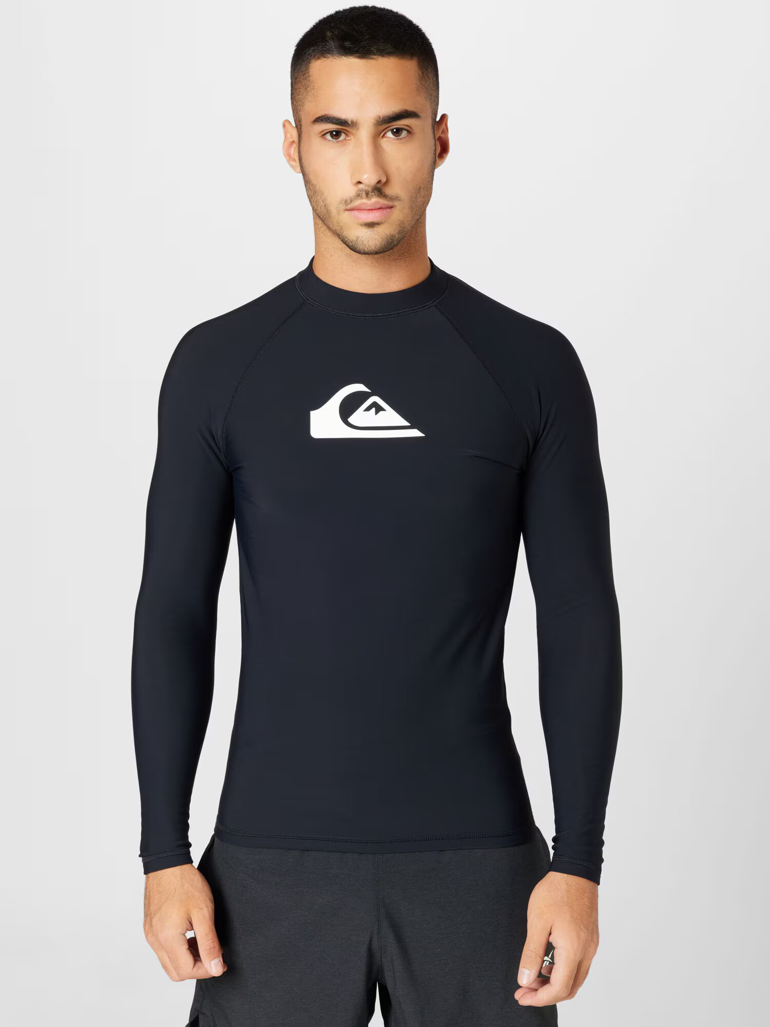 QUIKSILVER Tricou funcțional 'HEATER' negru / alb - Pled.ro