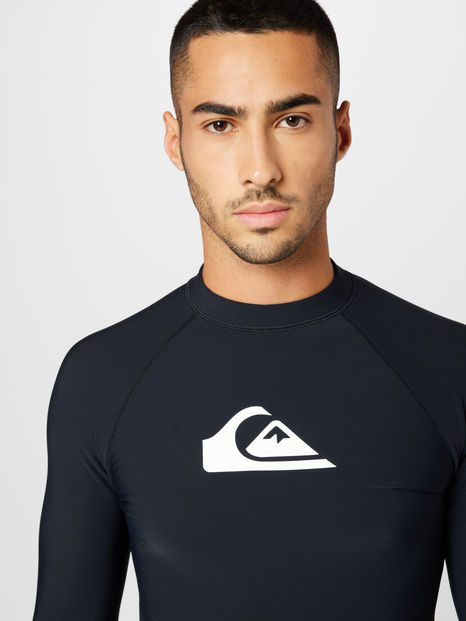 QUIKSILVER Tricou funcțional 'HEATER' negru / alb - Pled.ro