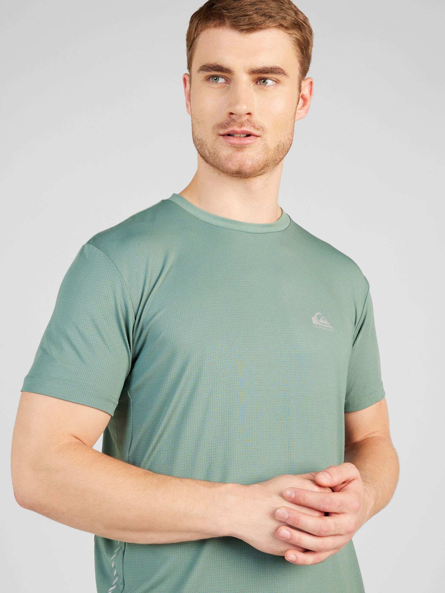 QUIKSILVER Tricou funcțional 'LAP TIME' gri / verde jad - Pled.ro