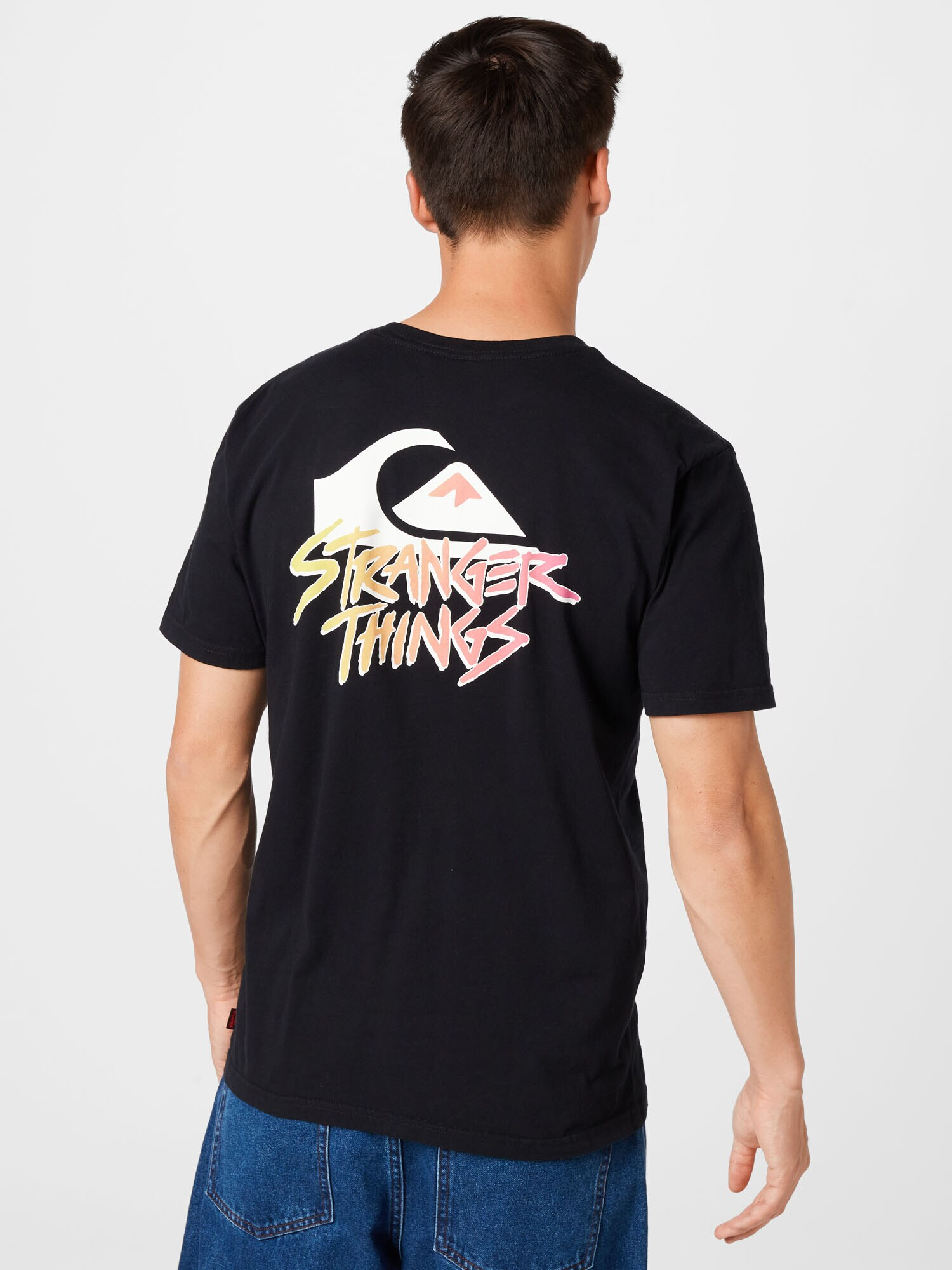 QUIKSILVER Tricou funcțional 'STRANGER THINGS' galben / roz / negru - Pled.ro