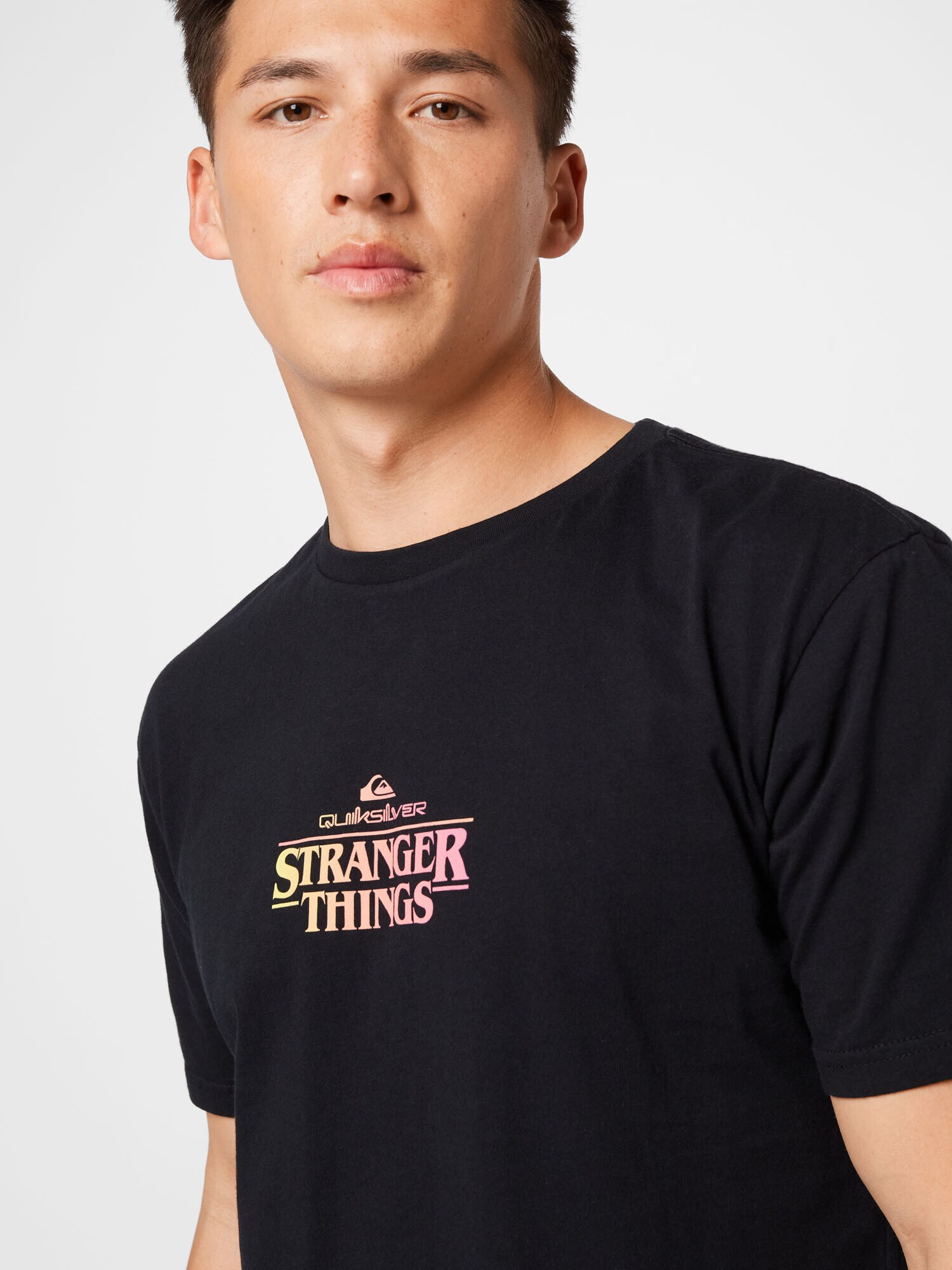 QUIKSILVER Tricou funcțional 'STRANGER THINGS' galben / roz / negru - Pled.ro