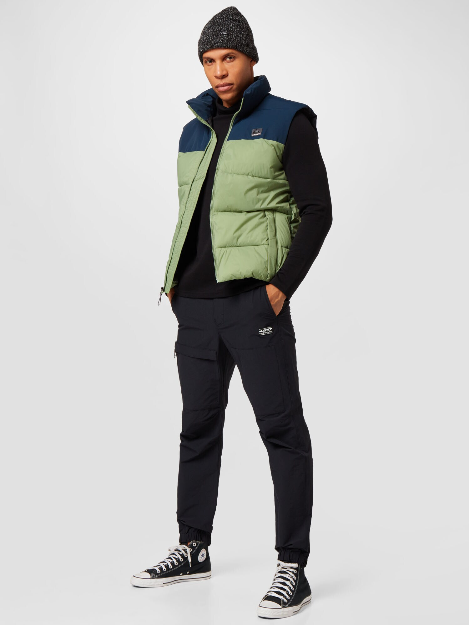 QUIKSILVER Vestă 'WOLF' bleumarin / verde deschis - Pled.ro