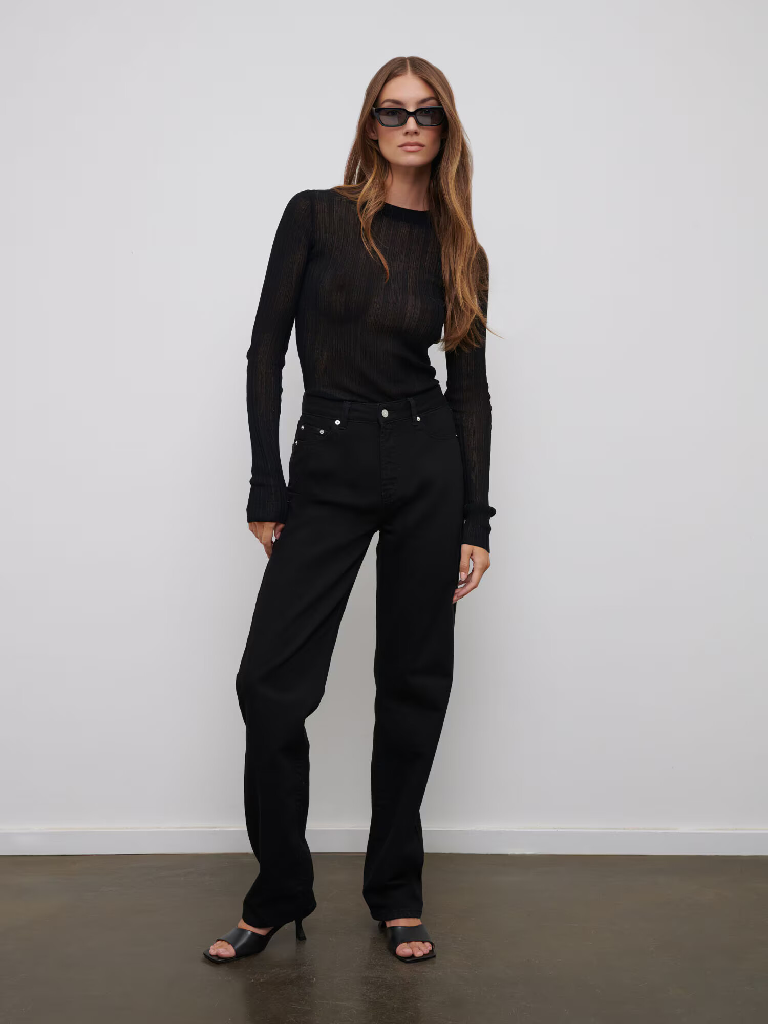 RÆRE by Lorena Rae Jeans 'Cleo Tall' negru - Pled.ro