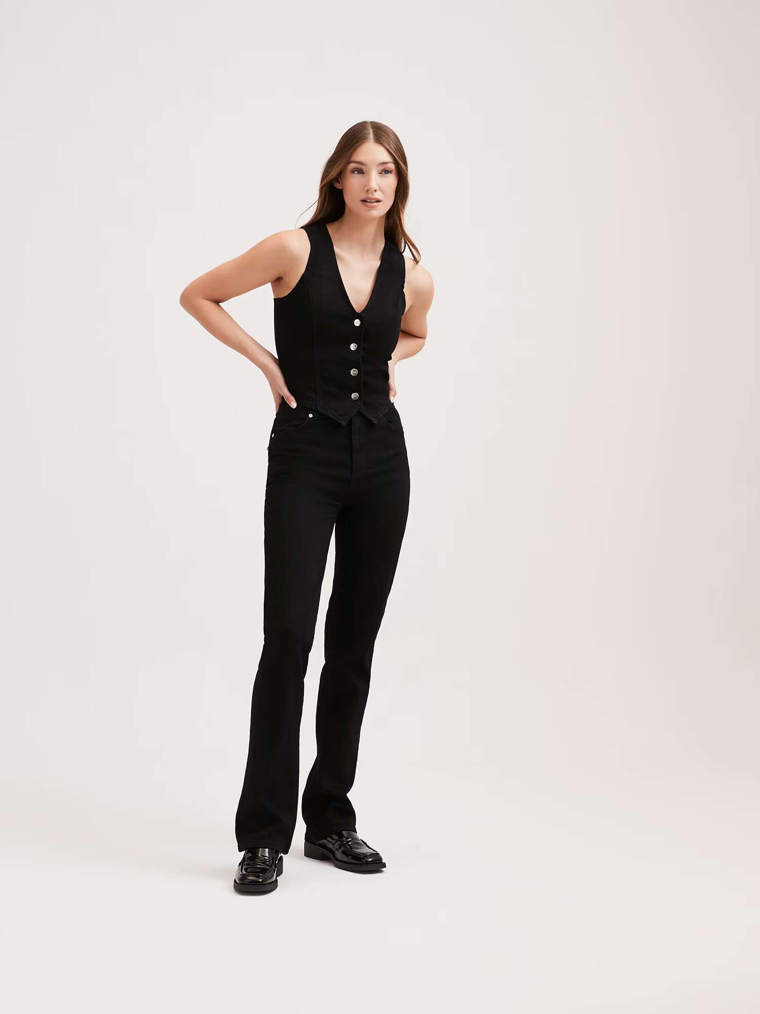 RÆRE by Lorena Rae Jeans 'Ela Tall' negru - Pled.ro