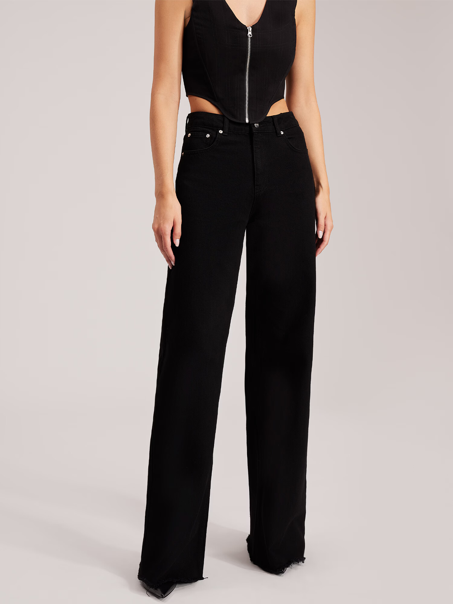 RÆRE by Lorena Rae Jeans 'Mara Tall' negru - Pled.ro