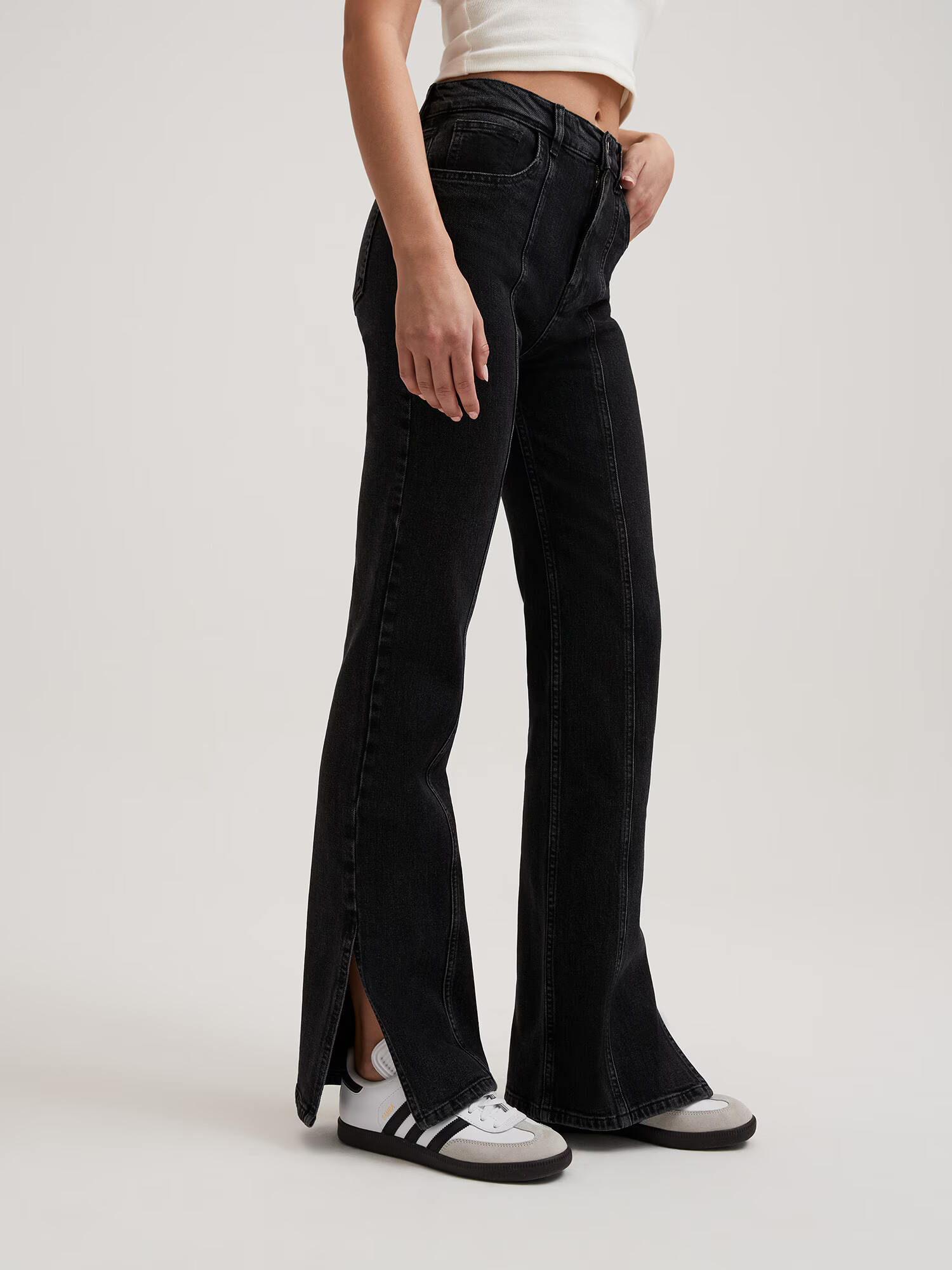 RÆRE by Lorena Rae Jeans 'Tania Tall' gri - Pled.ro