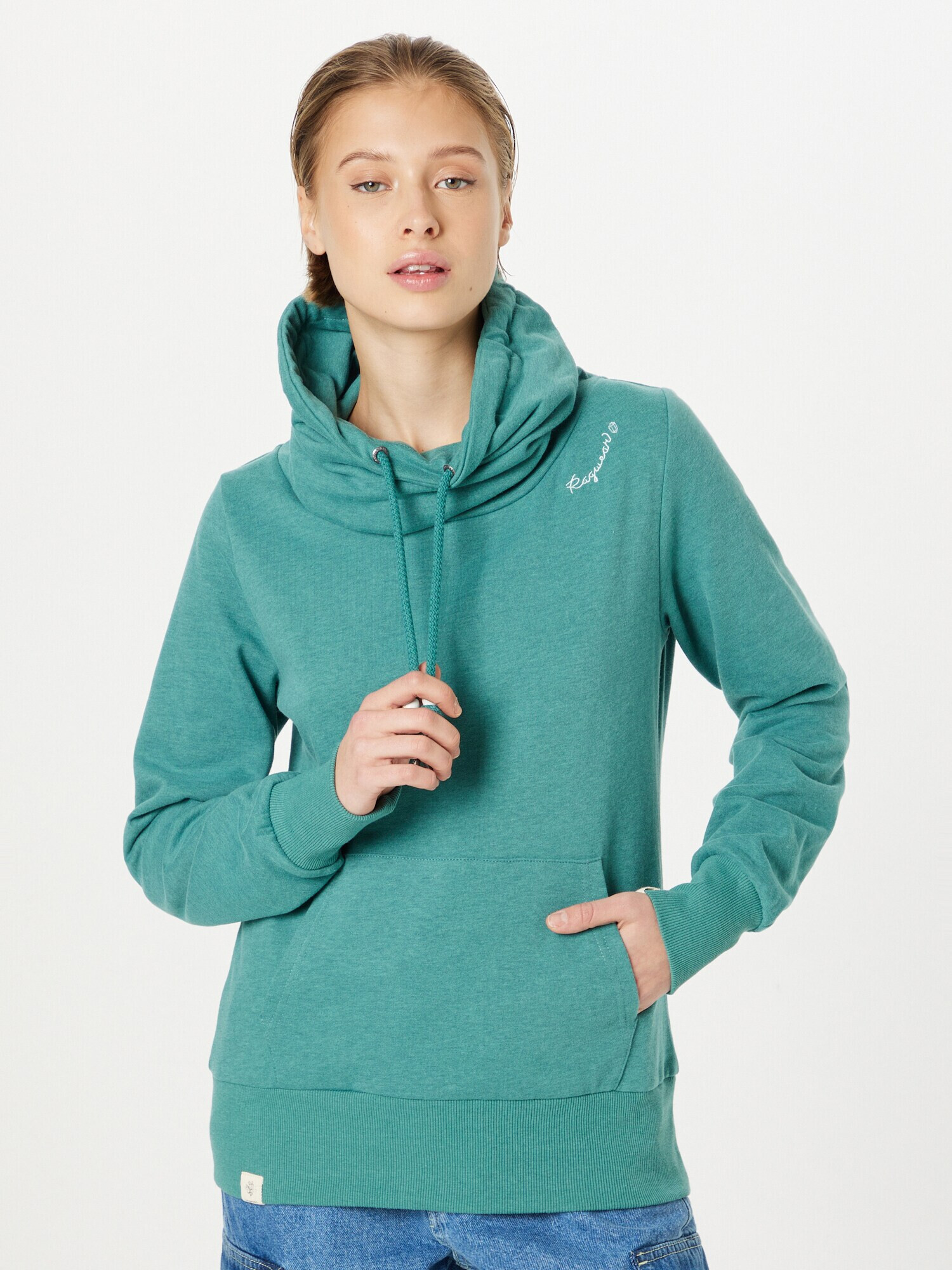 Ragwear Bluză de molton 'ANNIKA' verde jad / alb - Pled.ro