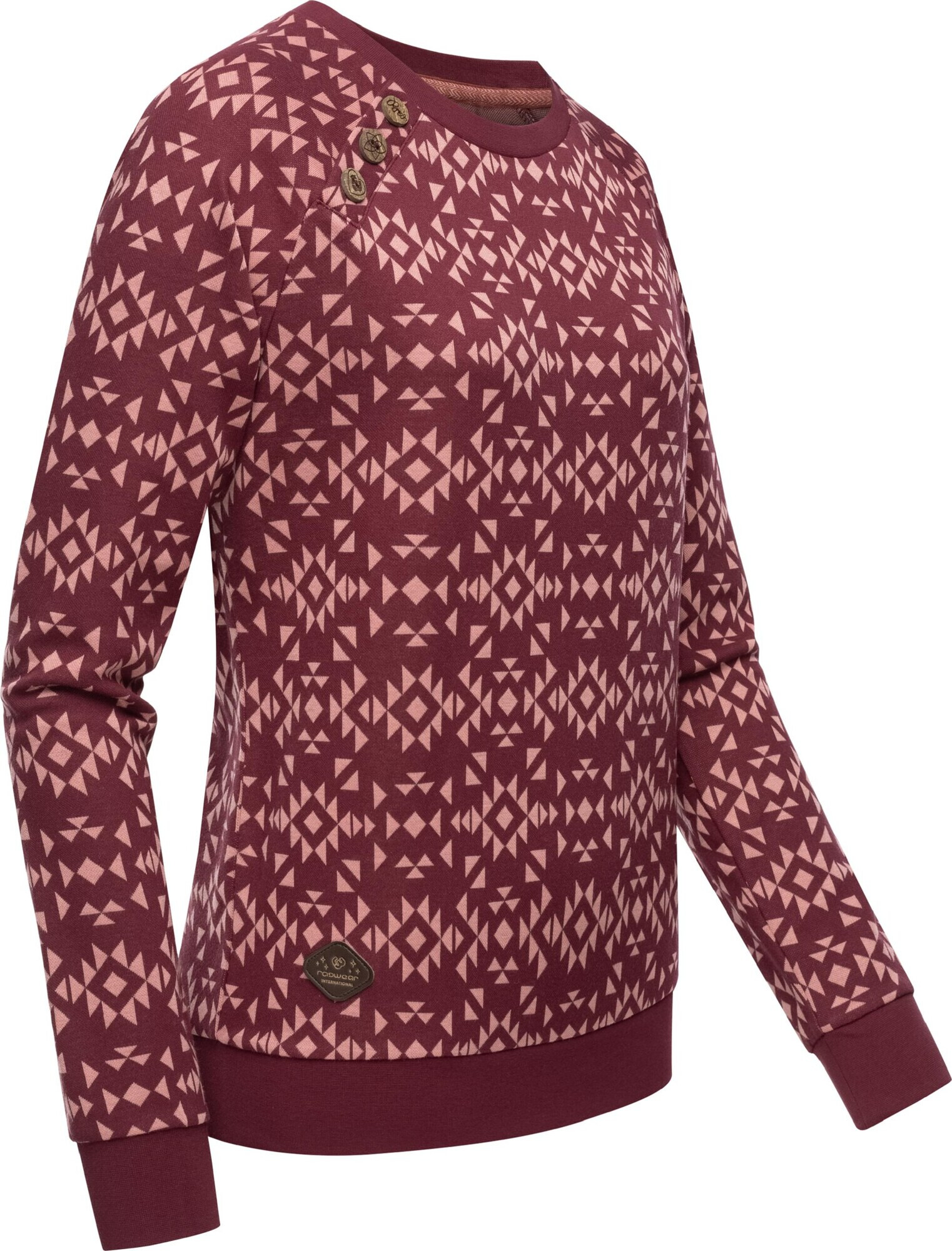 Ragwear Bluză de molton 'Darria' roșu merlot / roșu pastel - Pled.ro