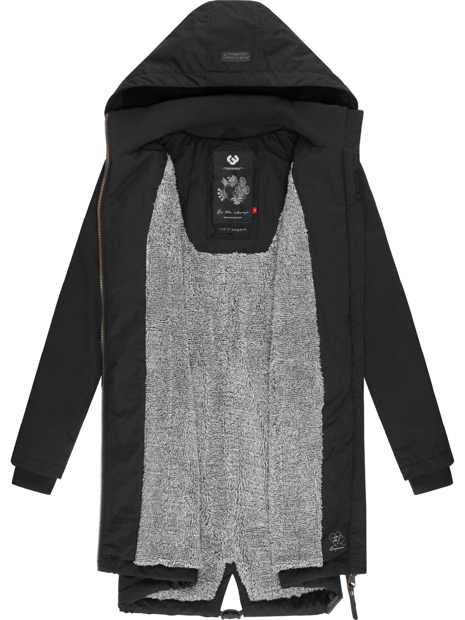 Ragwear Parka de iarnă 'Crescend' negru - Pled.ro