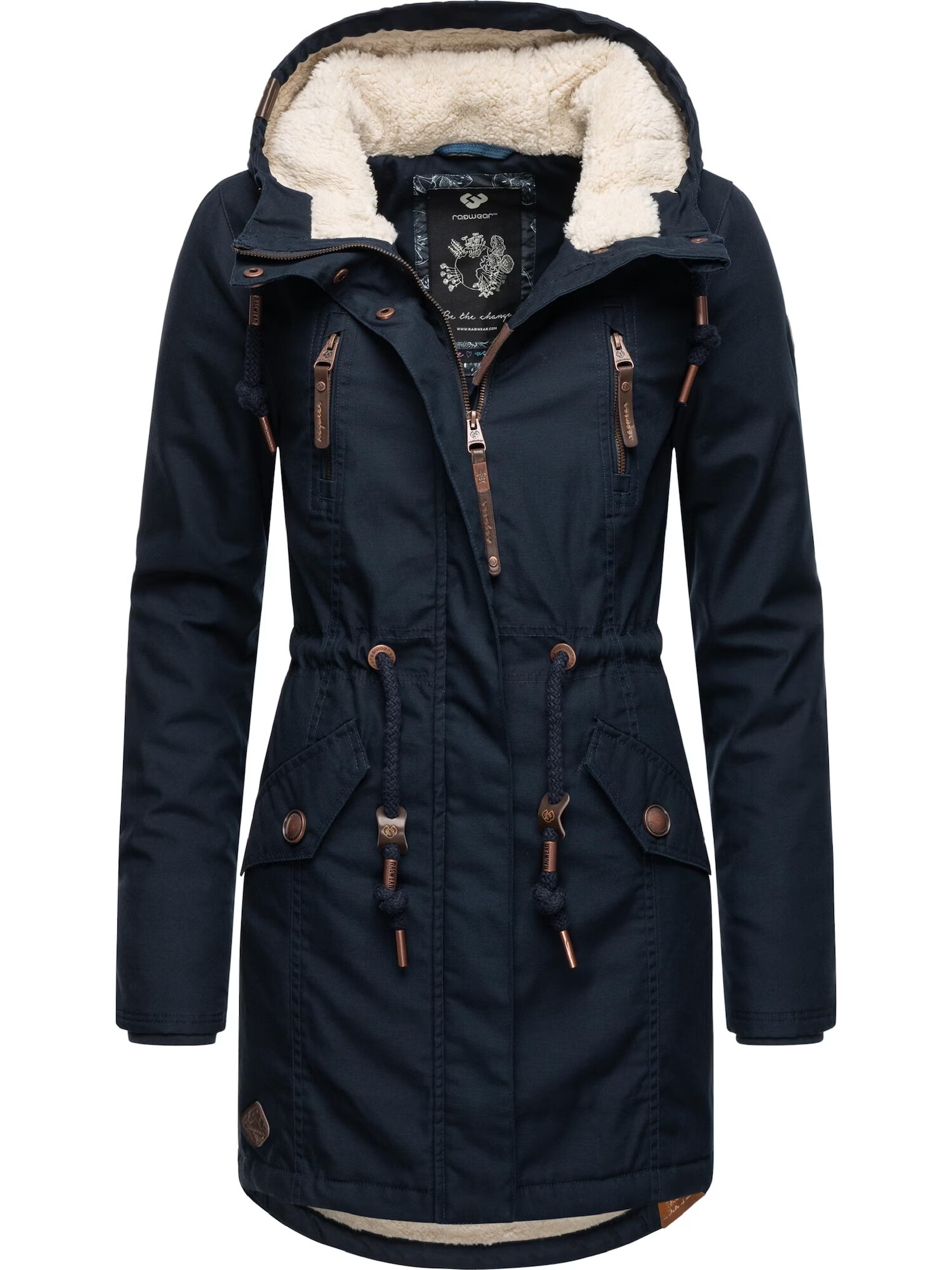 Ragwear Parka de iarnă 'Elsie' albastru / bleumarin / alb - Pled.ro