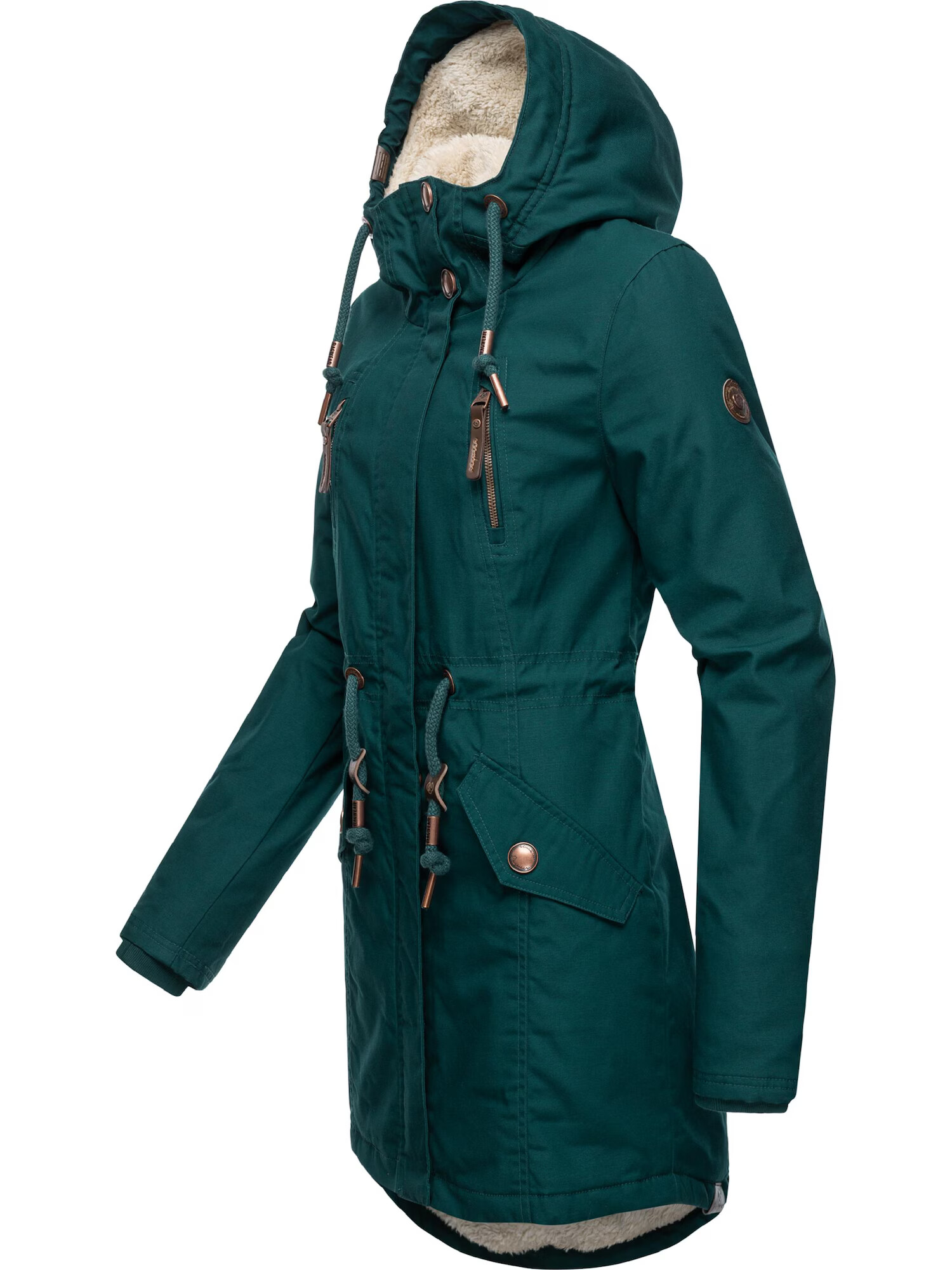 Ragwear Parka de iarnă 'Elsie' maro / verde petrol - Pled.ro