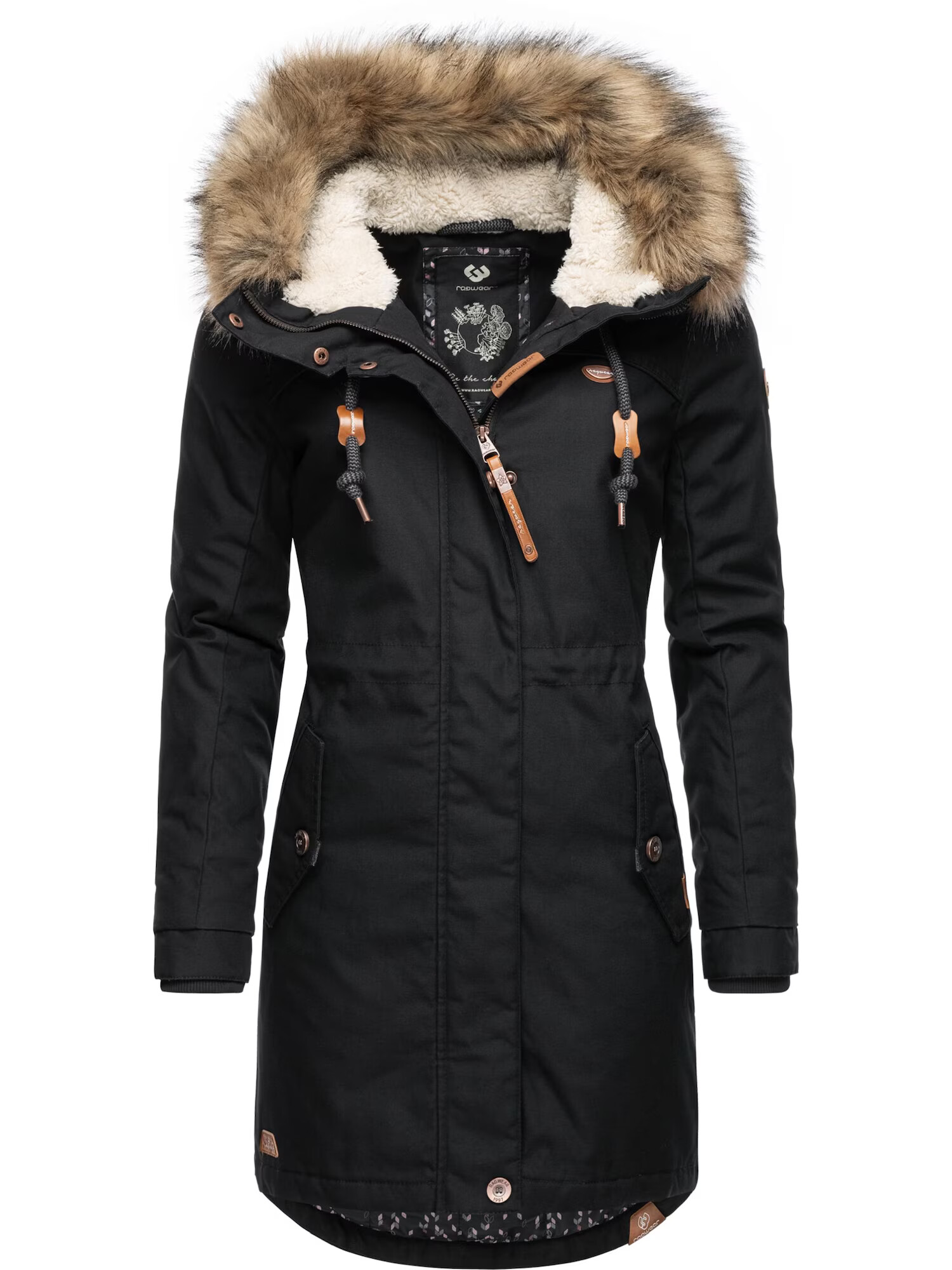 Ragwear Parka de iarnă 'Tawny' maro / negru / alb - Pled.ro