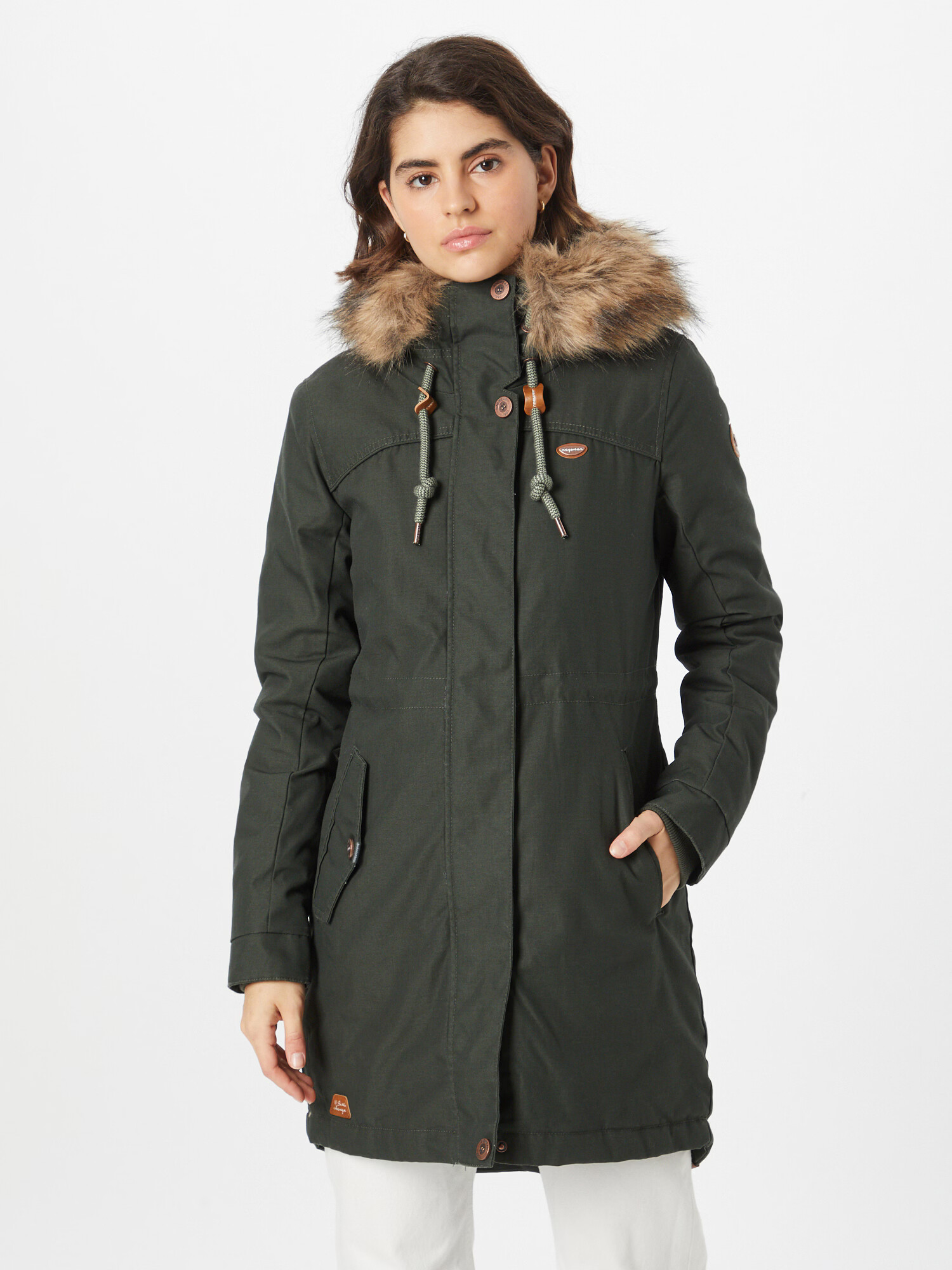 Ragwear Parka de iarnă 'TAWNY' maro / verde - Pled.ro