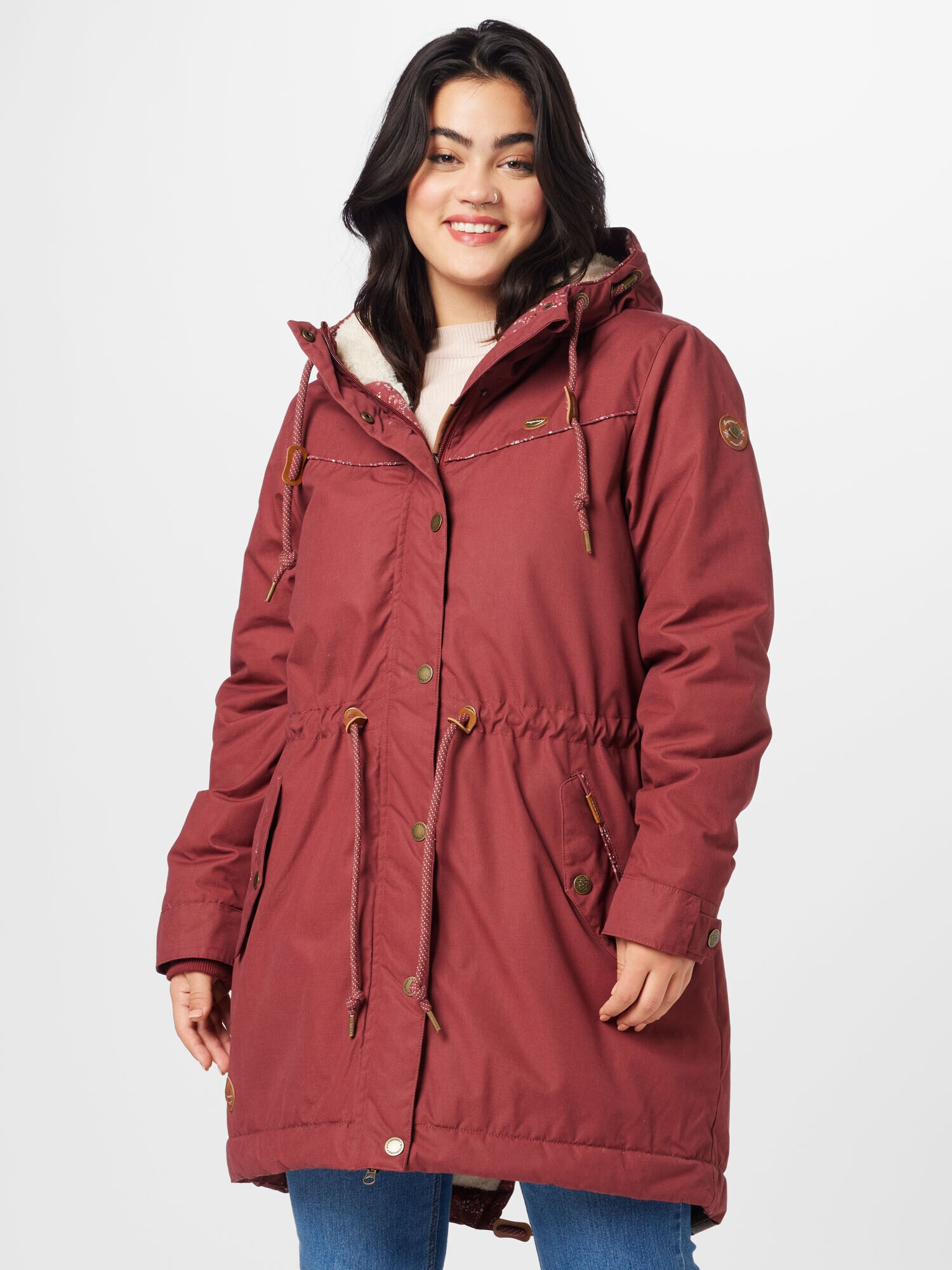 Ragwear Plus Parka de primăvară-toamnă 'Canny' roșu carmin - Pled.ro