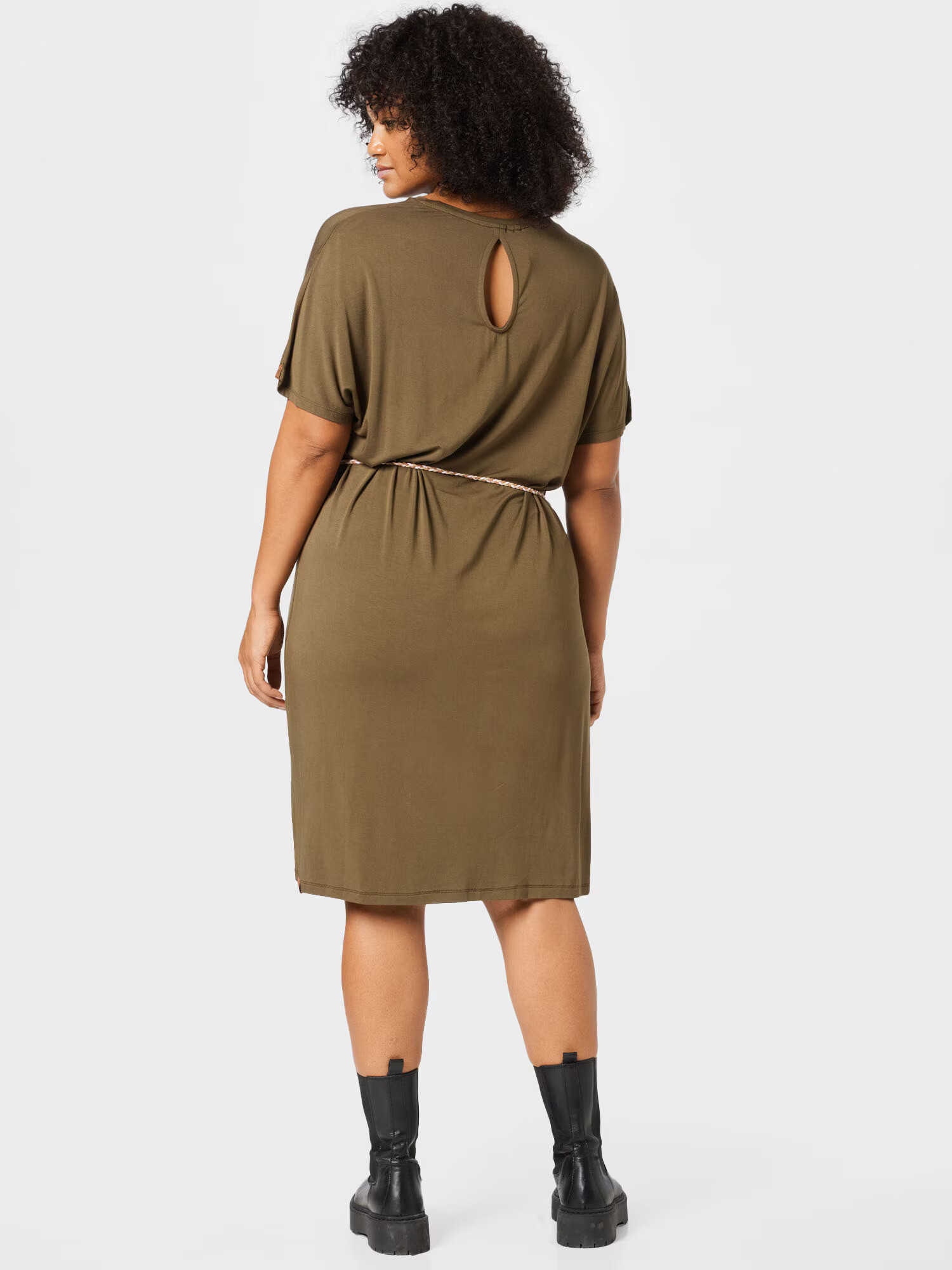 Ragwear Plus Rochie 'KASS' maro cappuccino / oliv / alb - Pled.ro