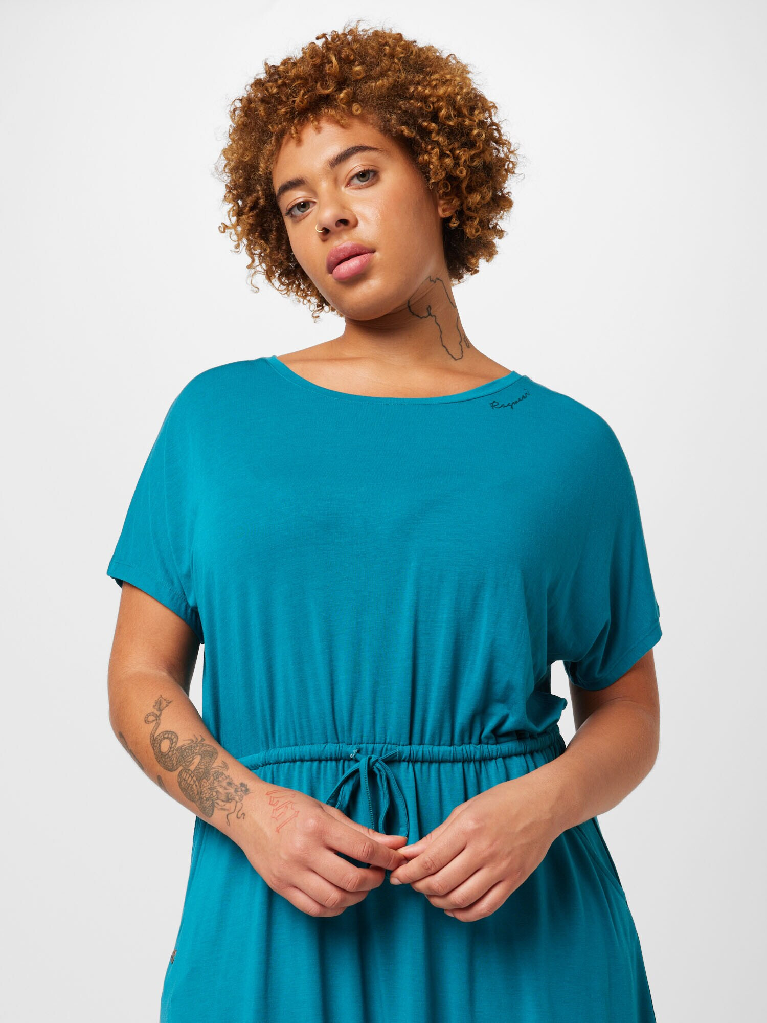 Ragwear Plus Rochie 'PECORI' cyan - Pled.ro