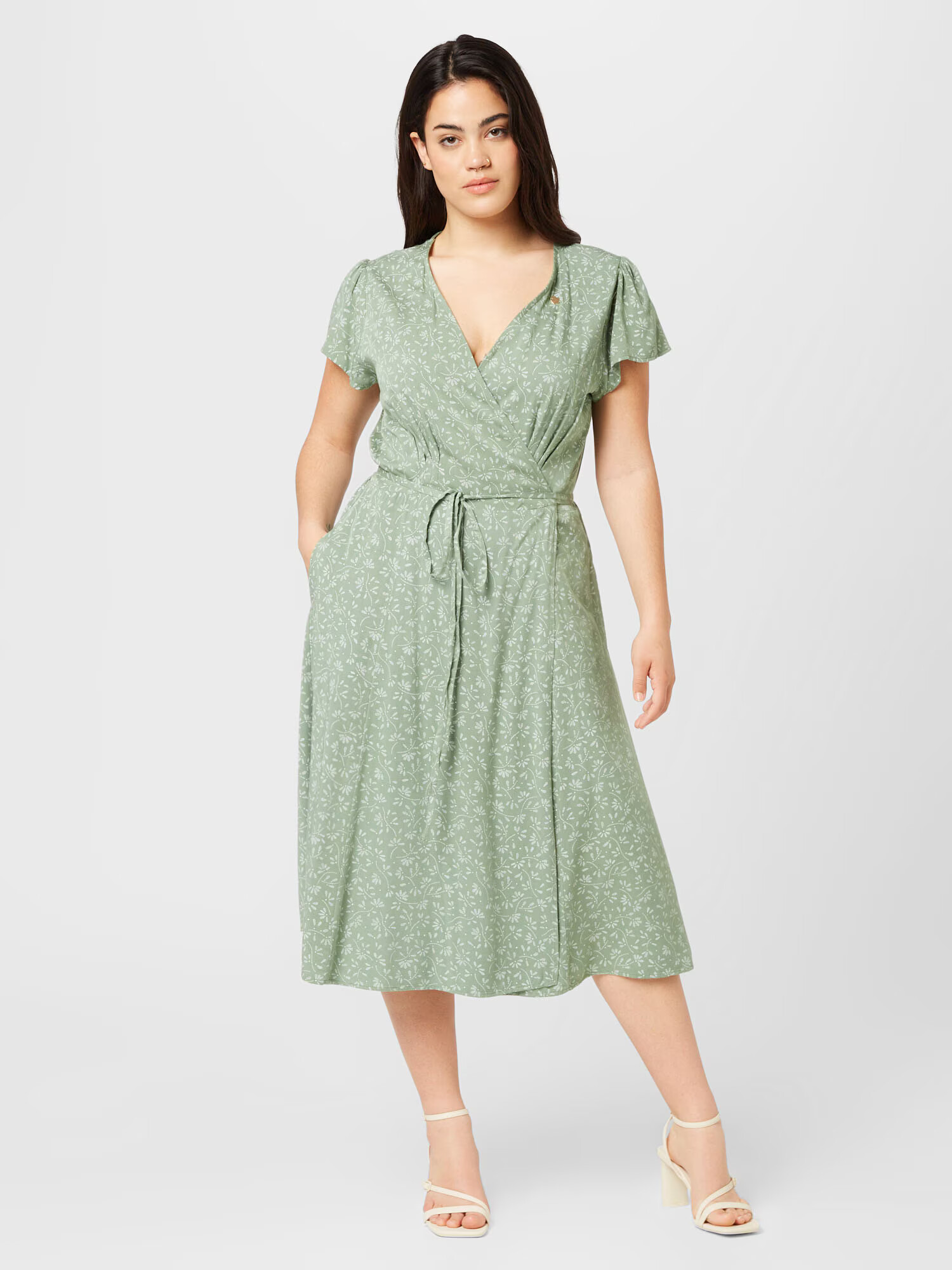 Ragwear Plus Rochie verde / alb - Pled.ro