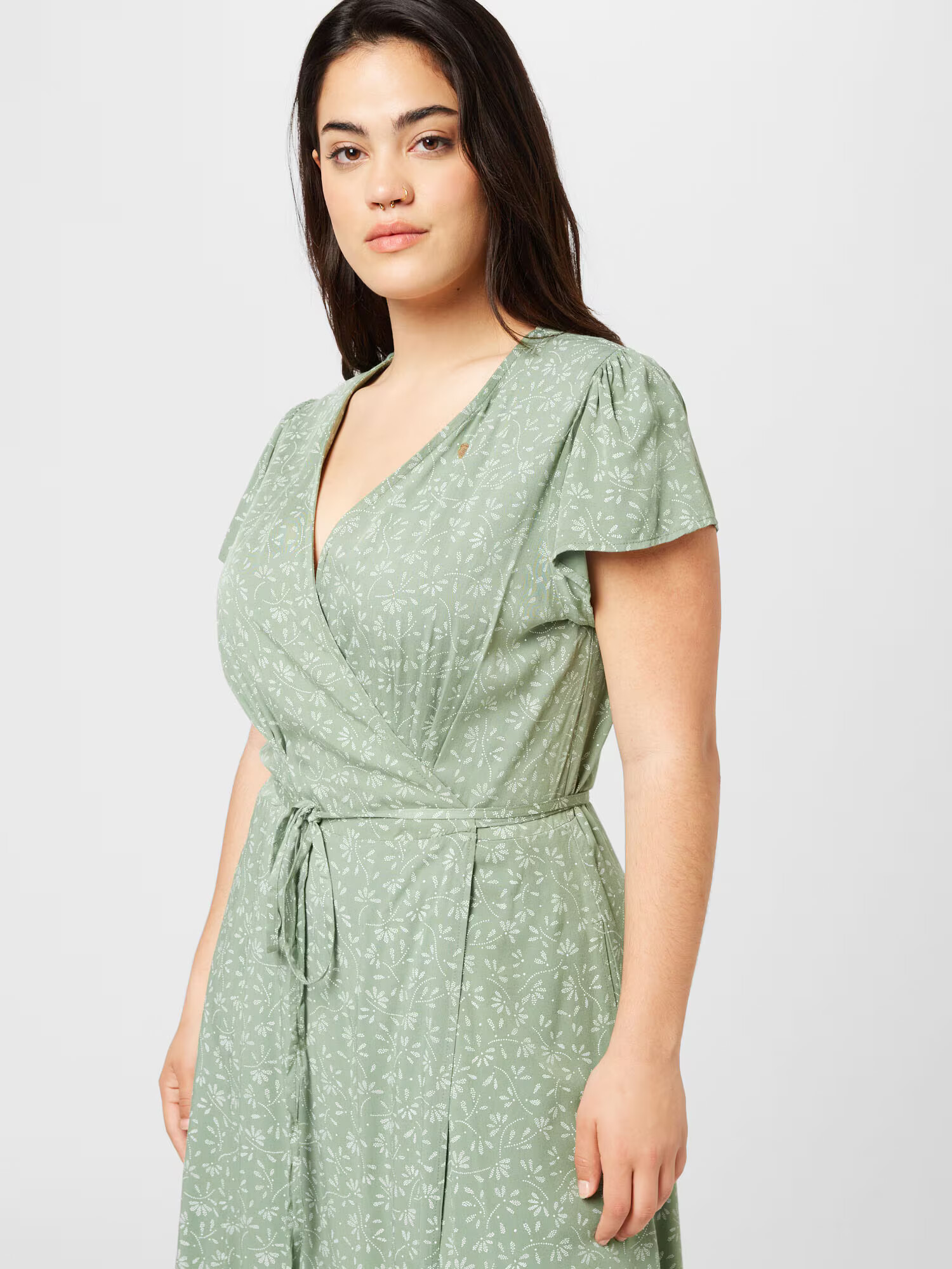 Ragwear Plus Rochie verde / alb - Pled.ro