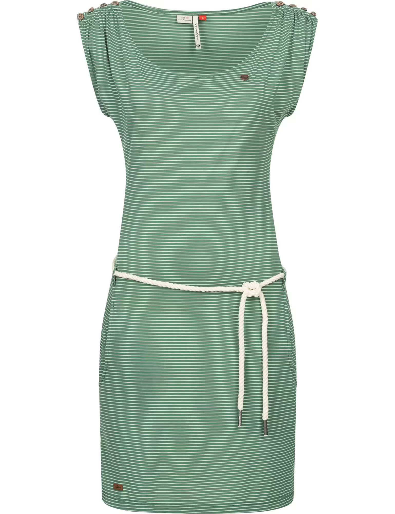 Ragwear Rochie de vară 'Chego' verde / alb - Pled.ro