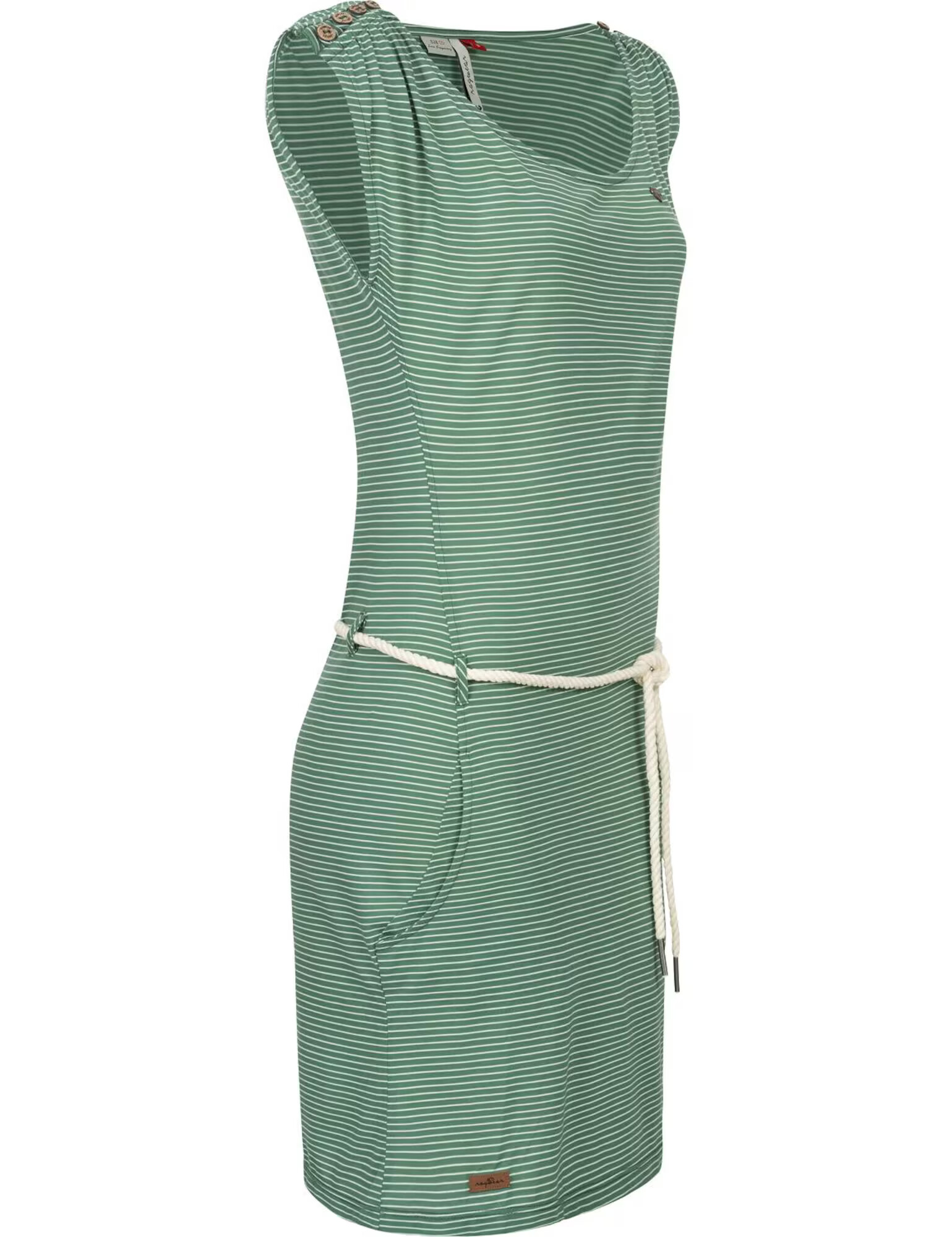 Ragwear Rochie de vară 'Chego' verde / alb - Pled.ro